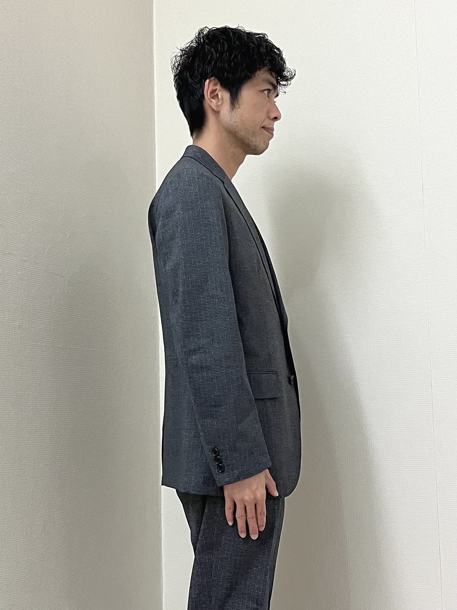 URAさんの「TAKEO KIKUCHI｜【通気性】ジャージ千鳥柄 ジャケット」を使ったコーディネート