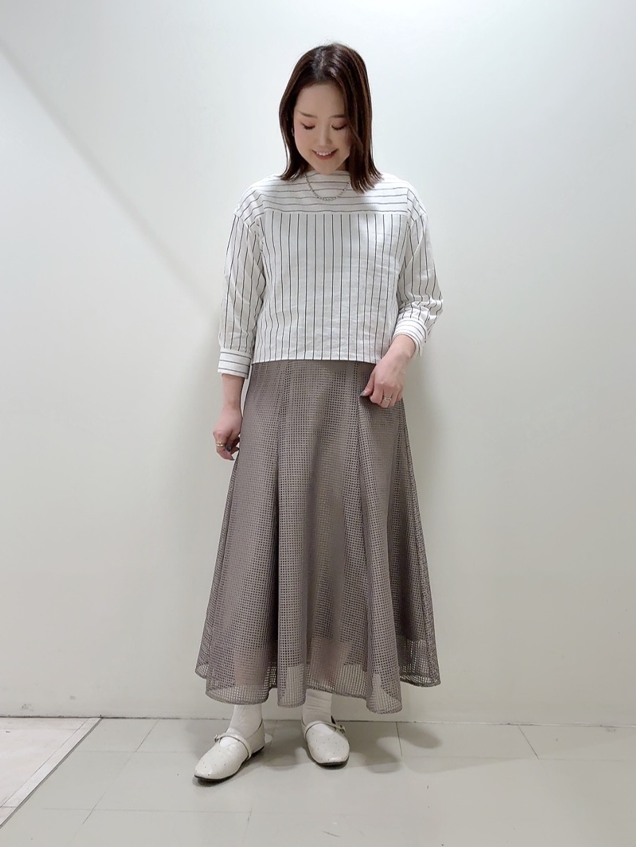 YUIさんの「UNTITLED｜◆【洗える/6分袖】ボートネックブラウス」を使ったコーディネート