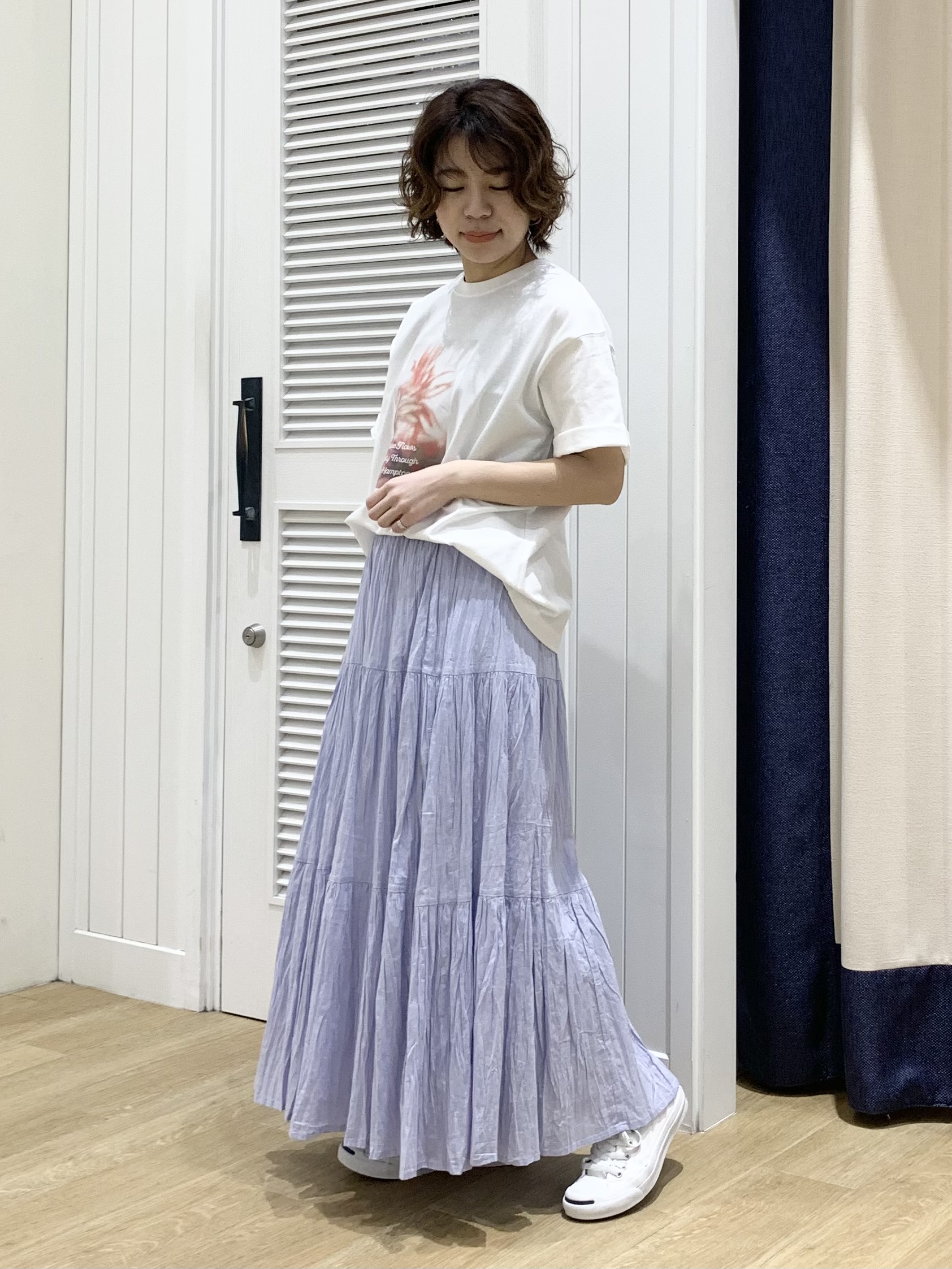 IMARIさんの「Dessin｜【洗える】オーガニック天竺フォトTシャツ」を使ったコーディネート