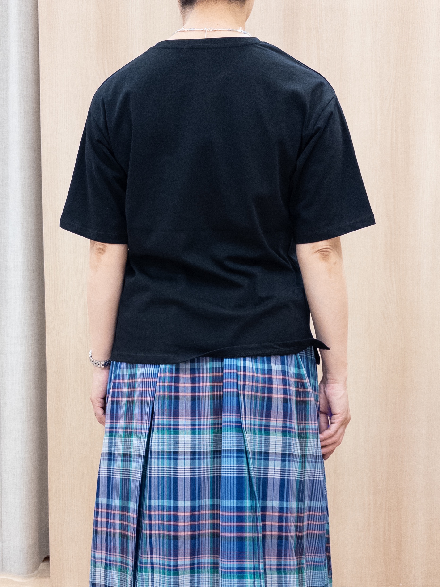 シュウコさんの「grove｜【UVカット/接触冷感】プリントアソート5分袖Tシャツ」を使ったコーディネート