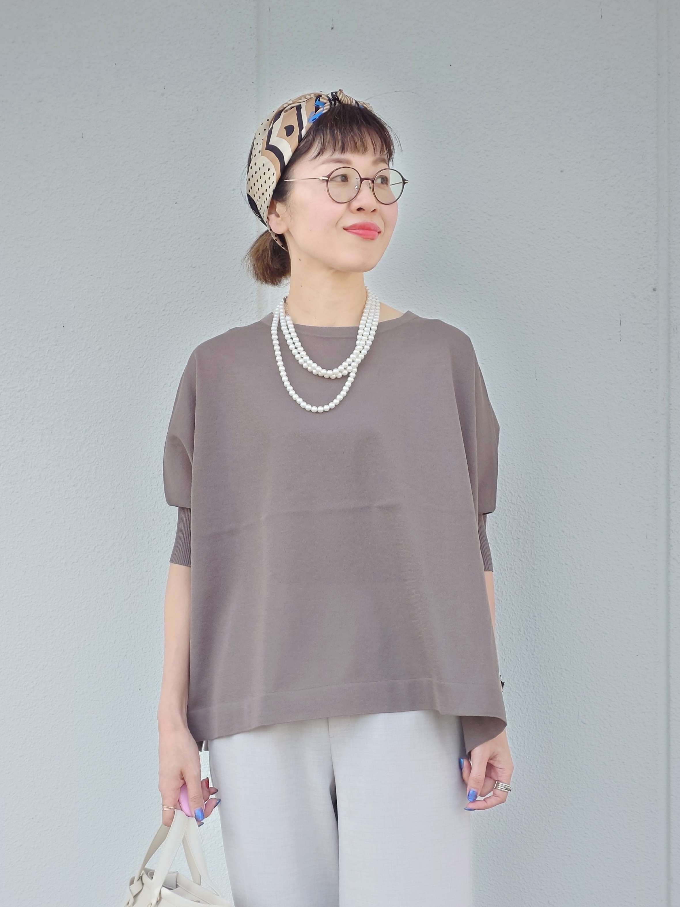MUTSUKOさんの「UNTITLED｜【アンサンブル可/洗える】シアーレーヨンニット」を使ったコーディネート