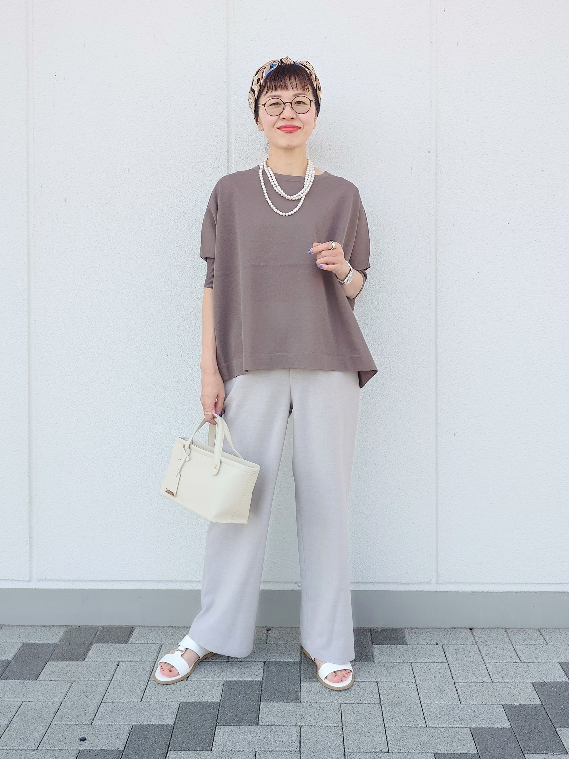 MUTSUKOさんの「UNTITLED｜【アンサンブル可/洗える】シアーレーヨンニット」を使ったコーディネート