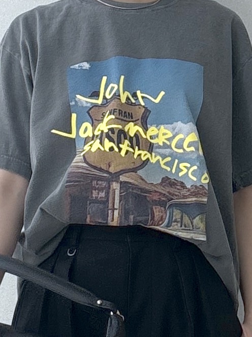 saitoさんの「DRESSTERIOR｜J．J．Mercer （ジェイジェイマーサー）【別注】プリントTシャツ」を使ったコーディネート