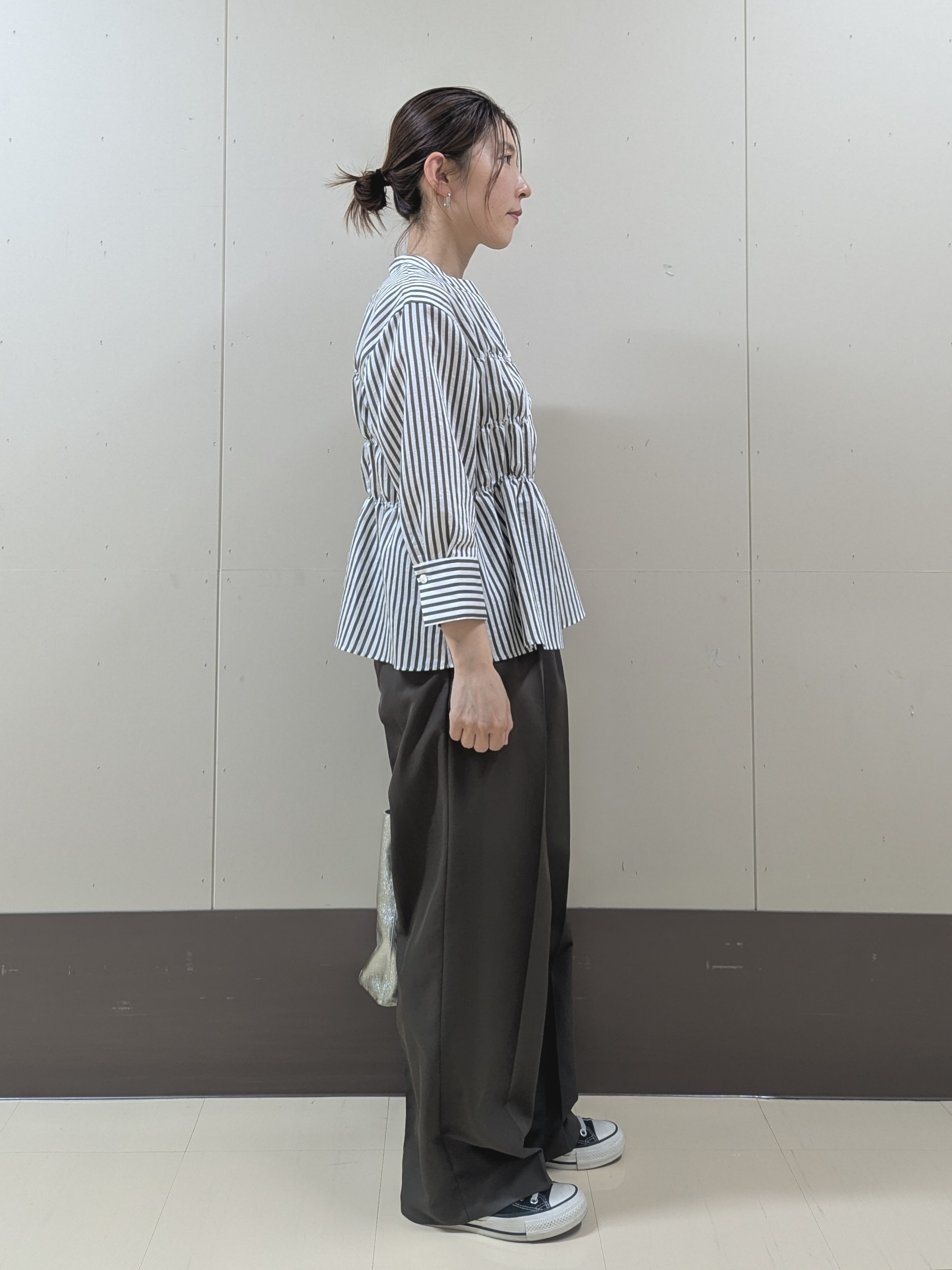 sachiさんの「UNTITLED｜ストライプシャーリングブラウス」を使ったコーディネート
