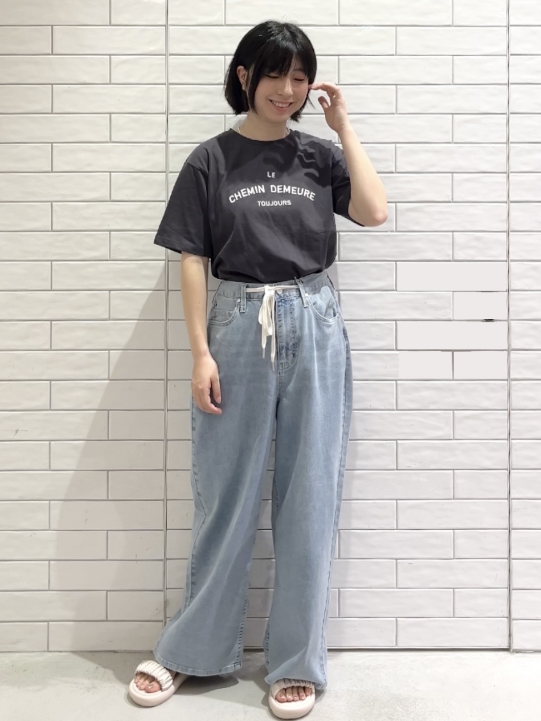 しおりさんの「OPAQUE.CLIP｜レースペプラムジレ【洗濯機OK】」を使ったコーディネート