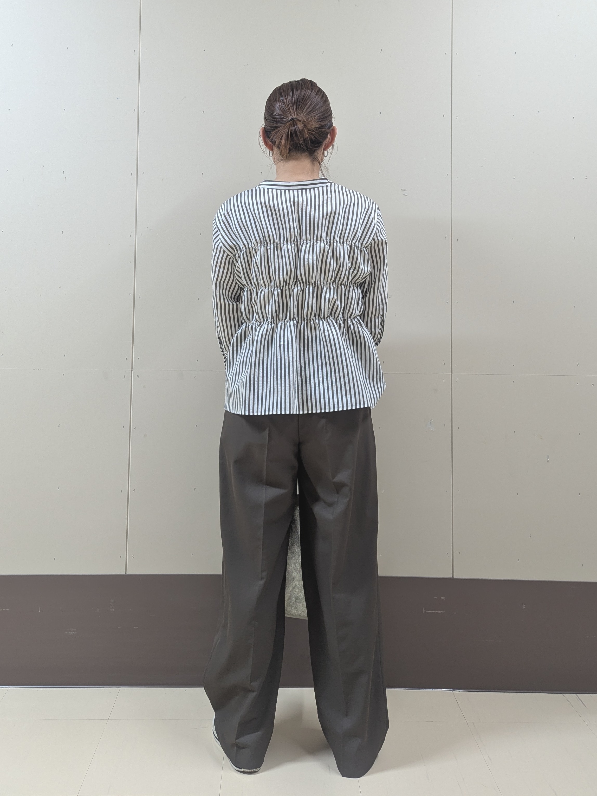 sachiさんの「UNTITLED｜ストライプシャーリングブラウス」を使ったコーディネート