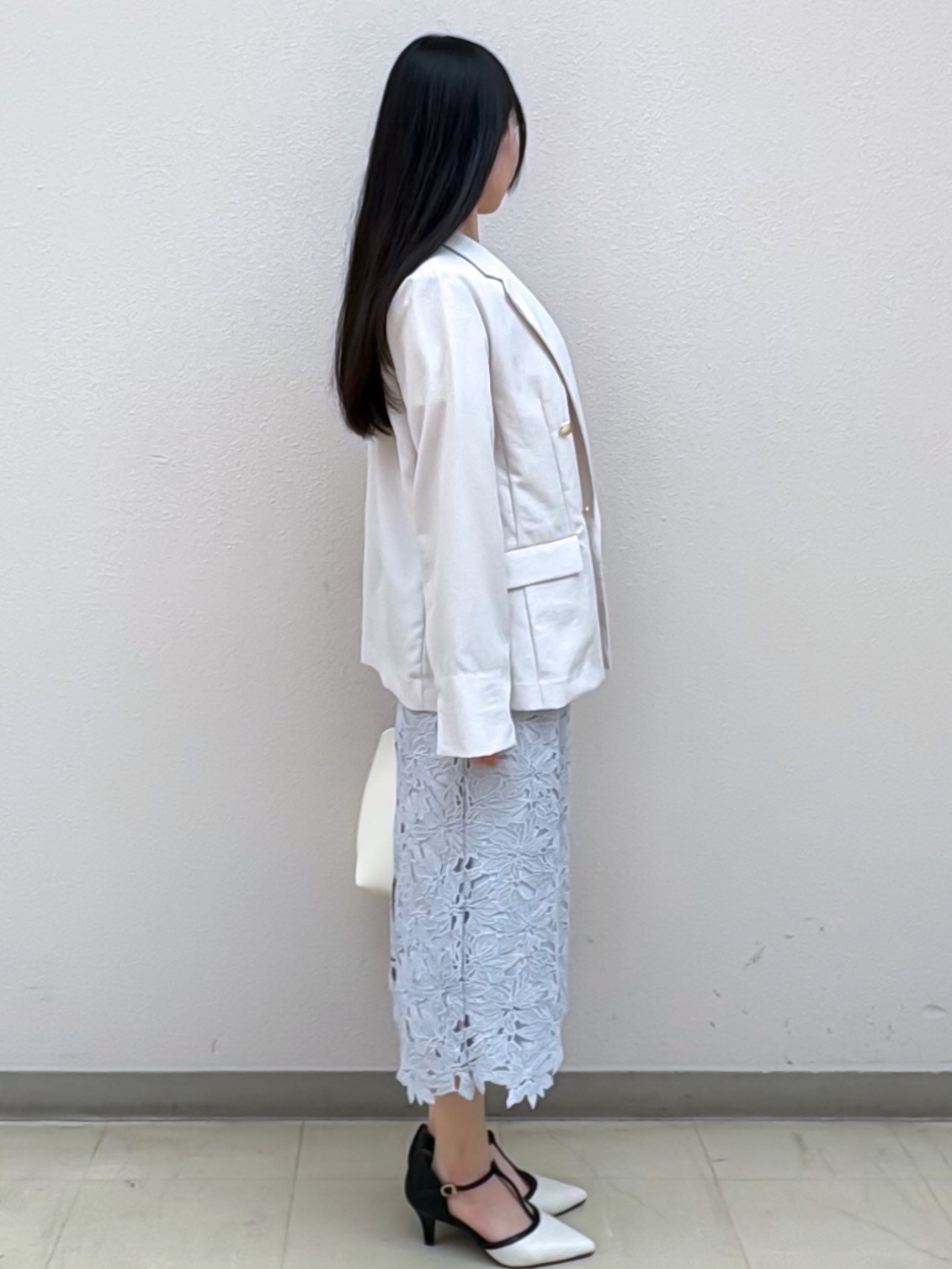 Izuさんの「index｜《再入荷》ダブルブレストテーラードジャケット【接触冷感／吸水速乾／イージーアイロン／防シワ／洗濯機O」を使ったコーディネート