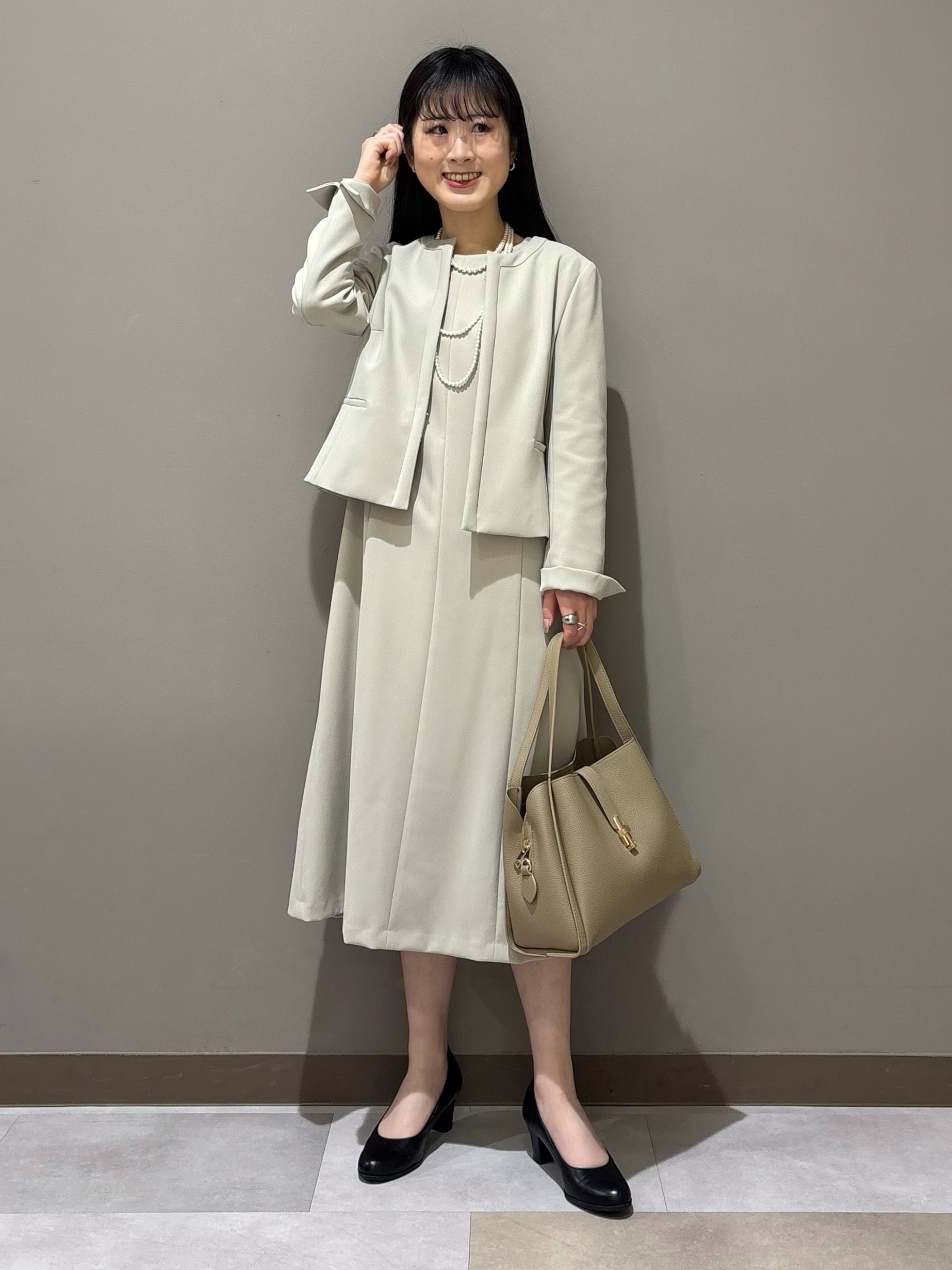 KEIKOさんの「INDIVI｜【上品光沢／SETUP可能】スタイルUPワンピース」を使ったコーディネート
