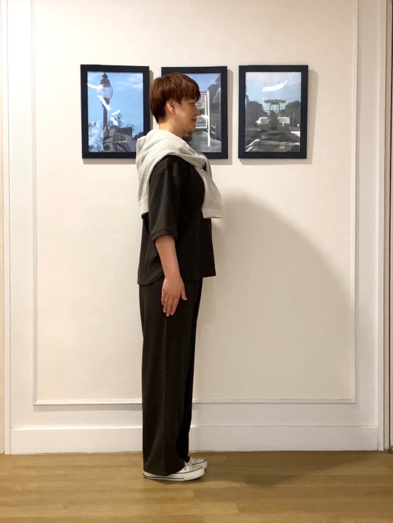 Hiroさんの「Dessin｜【洗える】コットンメッシュニットカーディガン」を使ったコーディネート