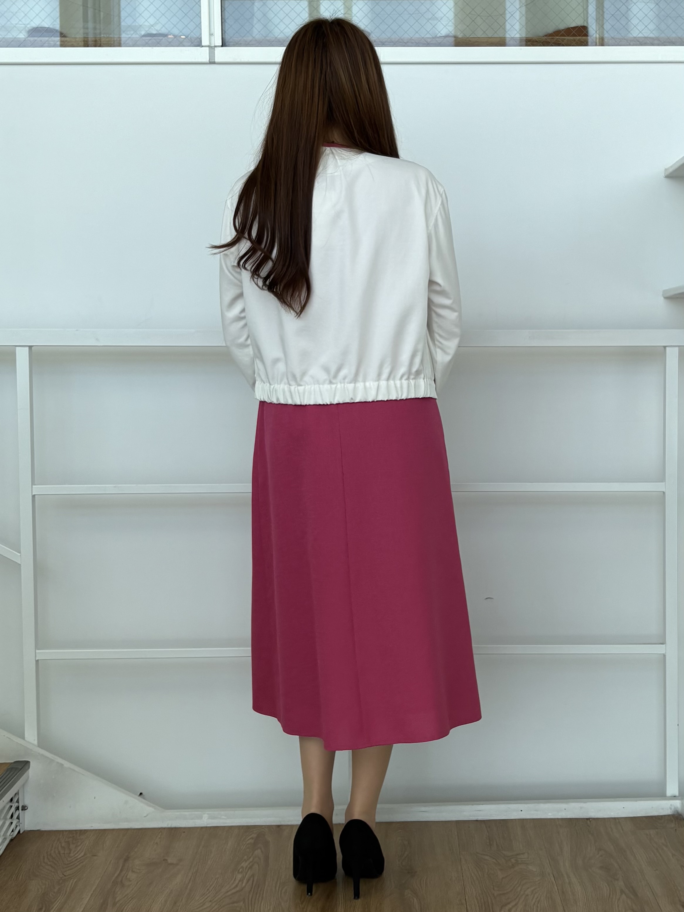 sayaさんの「COUP DE CHANCE｜【手洗い可／軽量】ノーカラーブルゾン」を使ったコーディネート