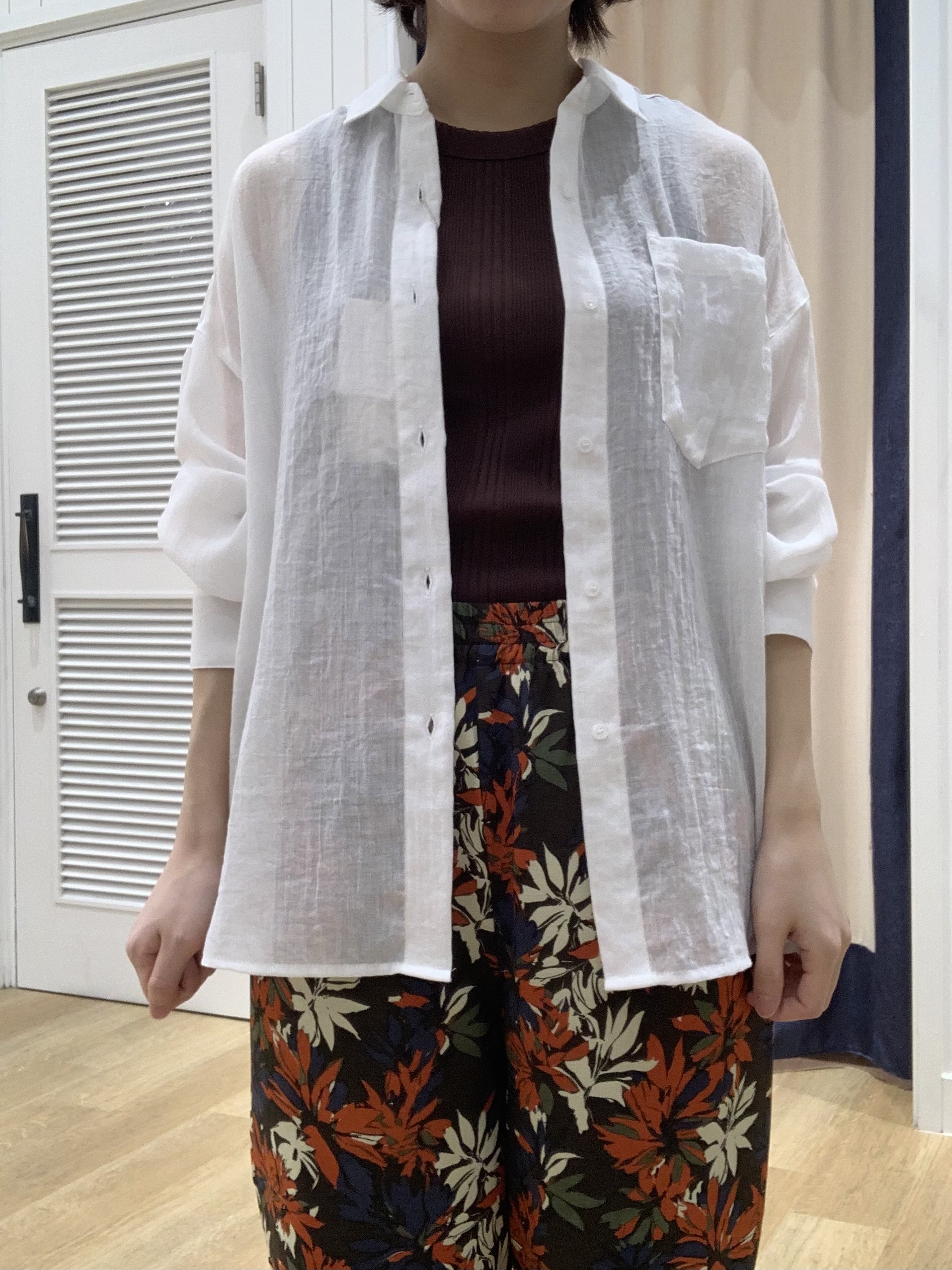 IMARIさんの「Dessin｜【洗える】シアーカラーシャツ」を使ったコーディネート