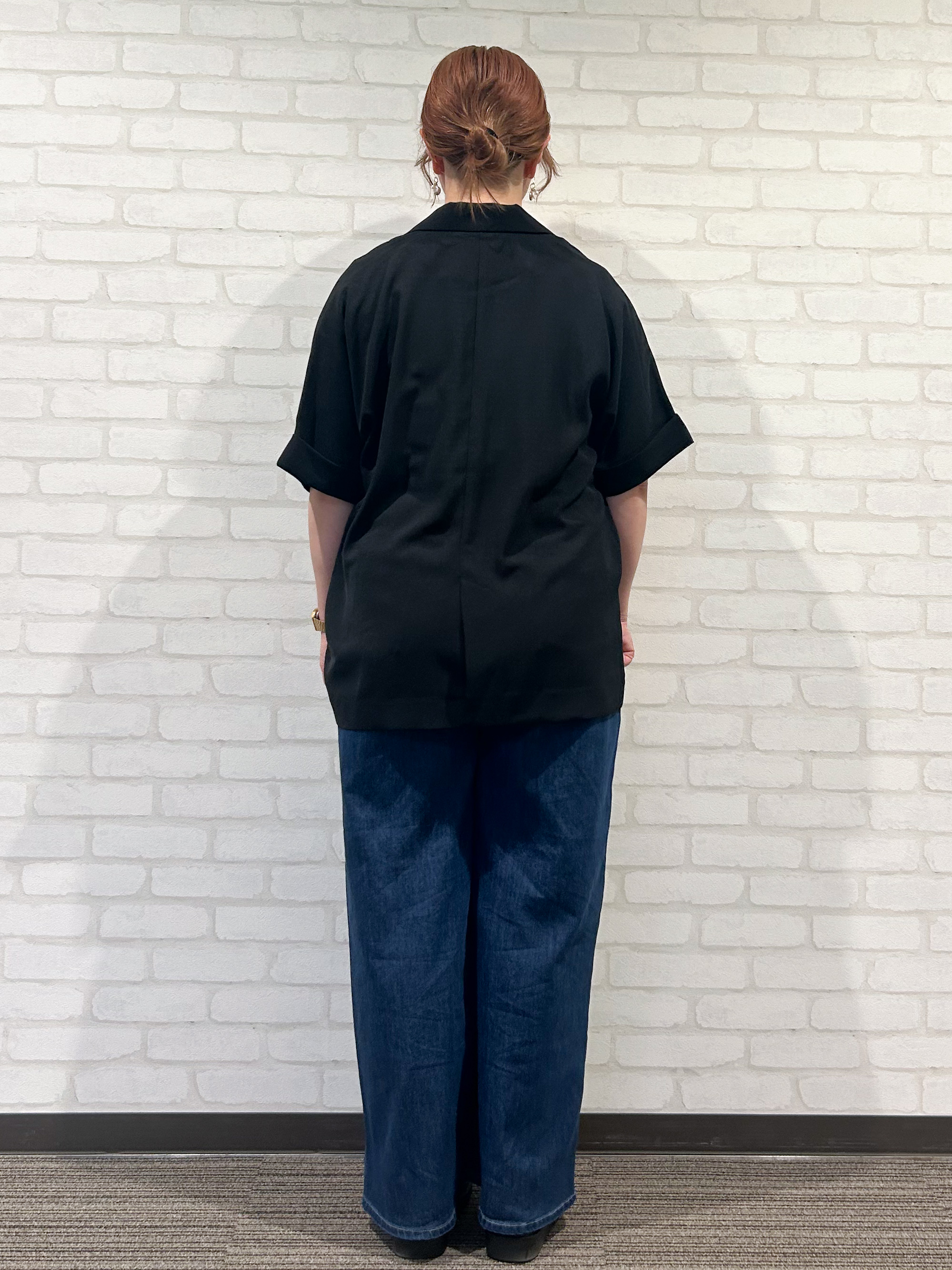 mochiさんの「OPAQUE.CLIP｜【接触冷感／吸水速乾／防シワ】リネンライクテーラードジャケット《洗濯機OK》」を使ったコーディネート