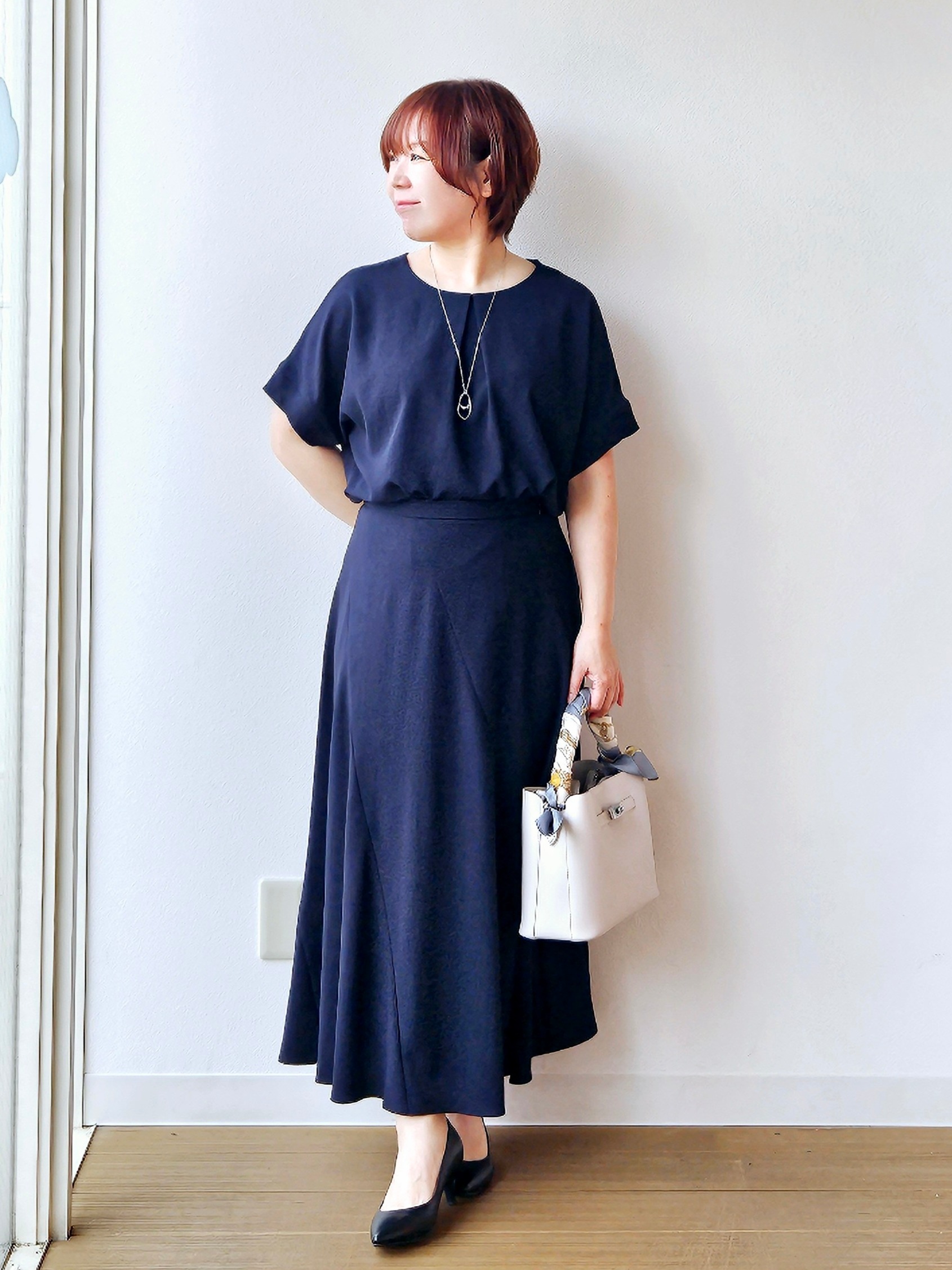やじまさんの「UNTITLED｜【セットアップ可/UVカット/前後2WAY】リラクシーフレンチスリーブブラウス」を使ったコーディネート