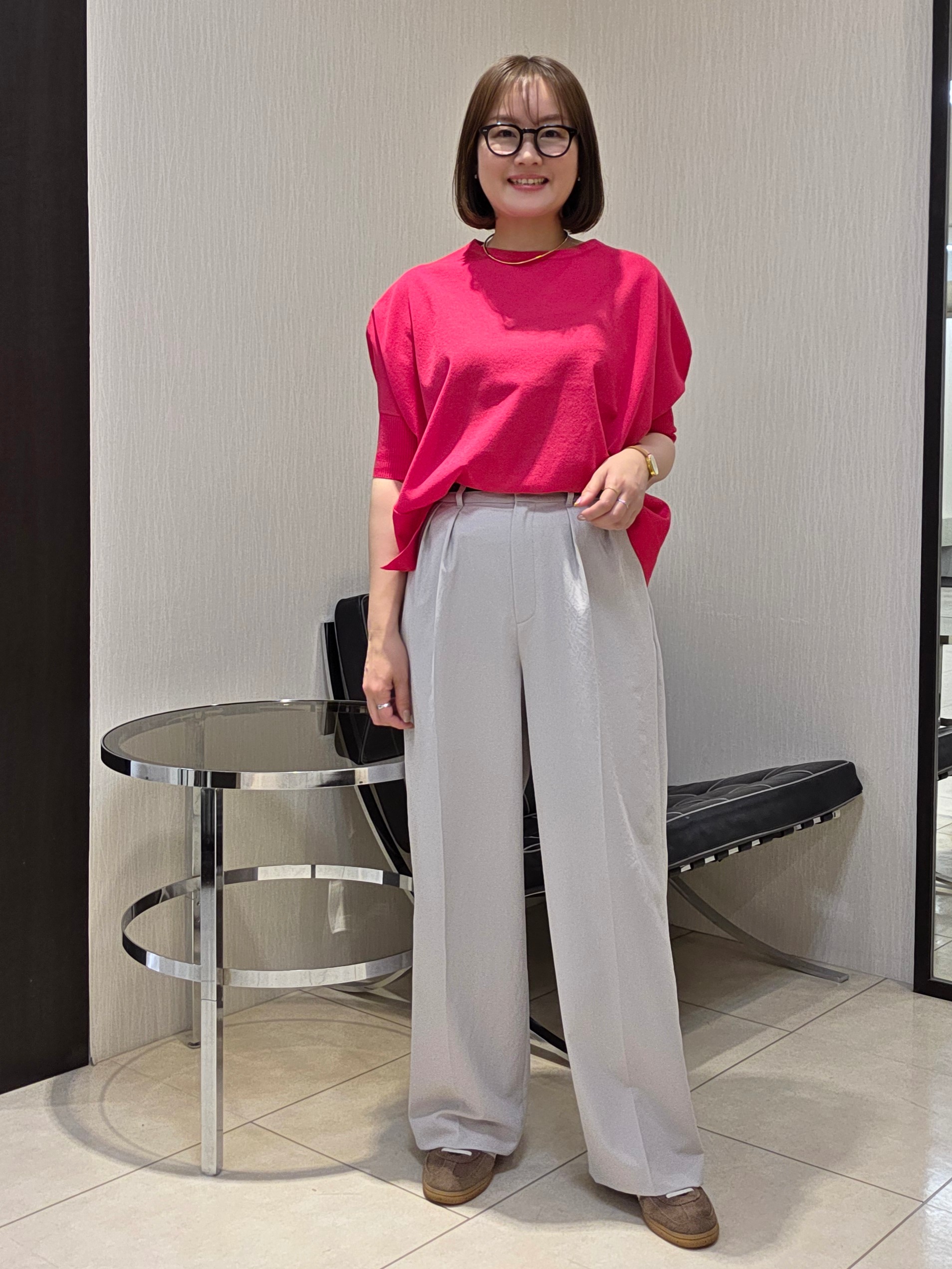 naokoさんの「UNTITLED｜【アンサンブル可/洗える】シアーレーヨンニット」を使ったコーディネート