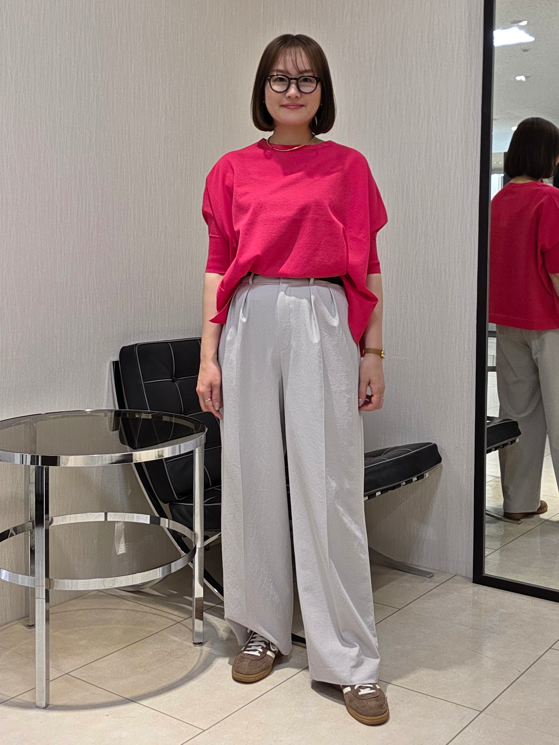 naokoさんの「UNTITLED｜【アンサンブル可/洗える】シアーレーヨンニット」を使ったコーディネート