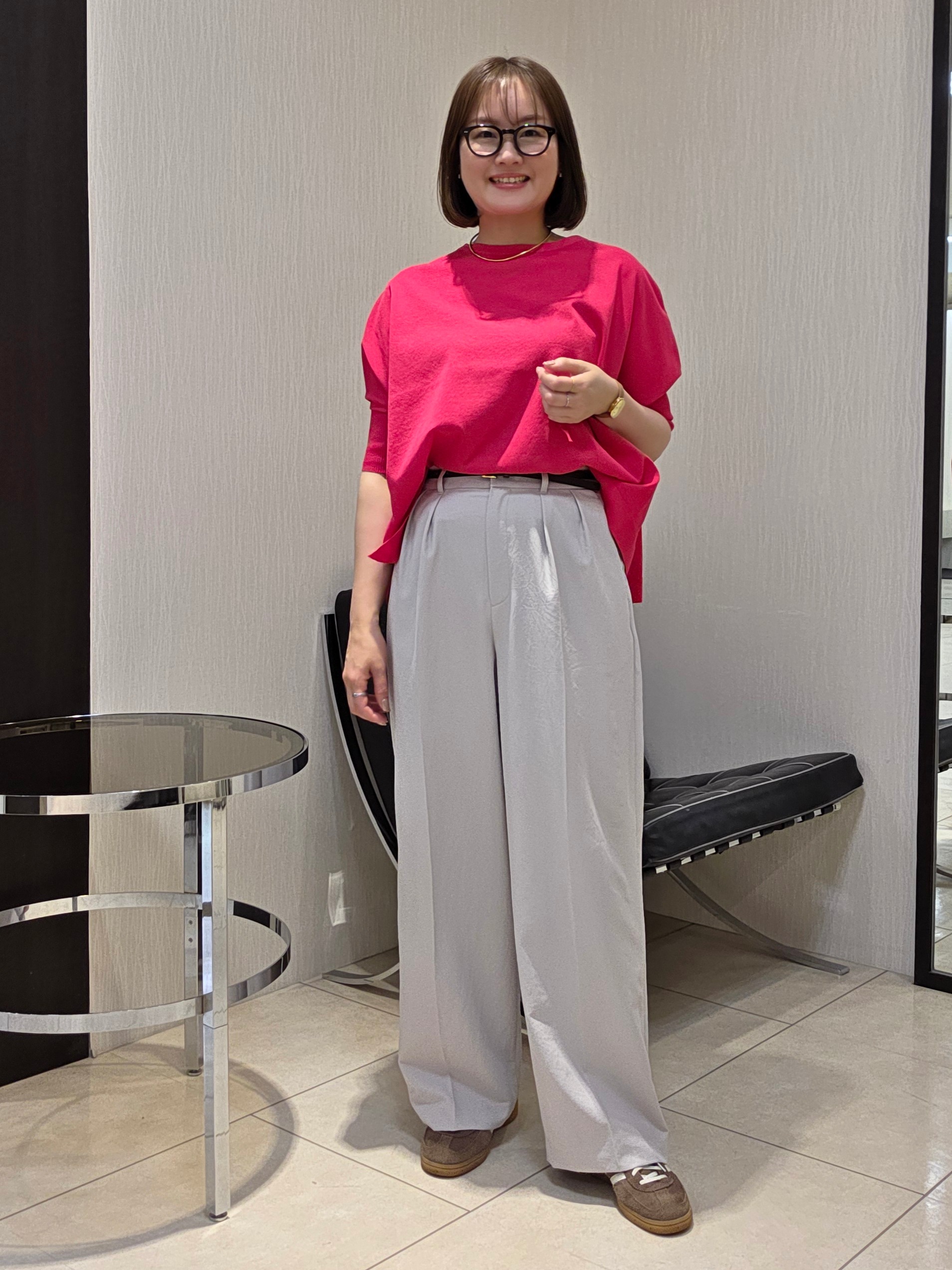 naokoさんの「UNTITLED｜【アンサンブル可/洗える】シアーレーヨンニット」を使ったコーディネート