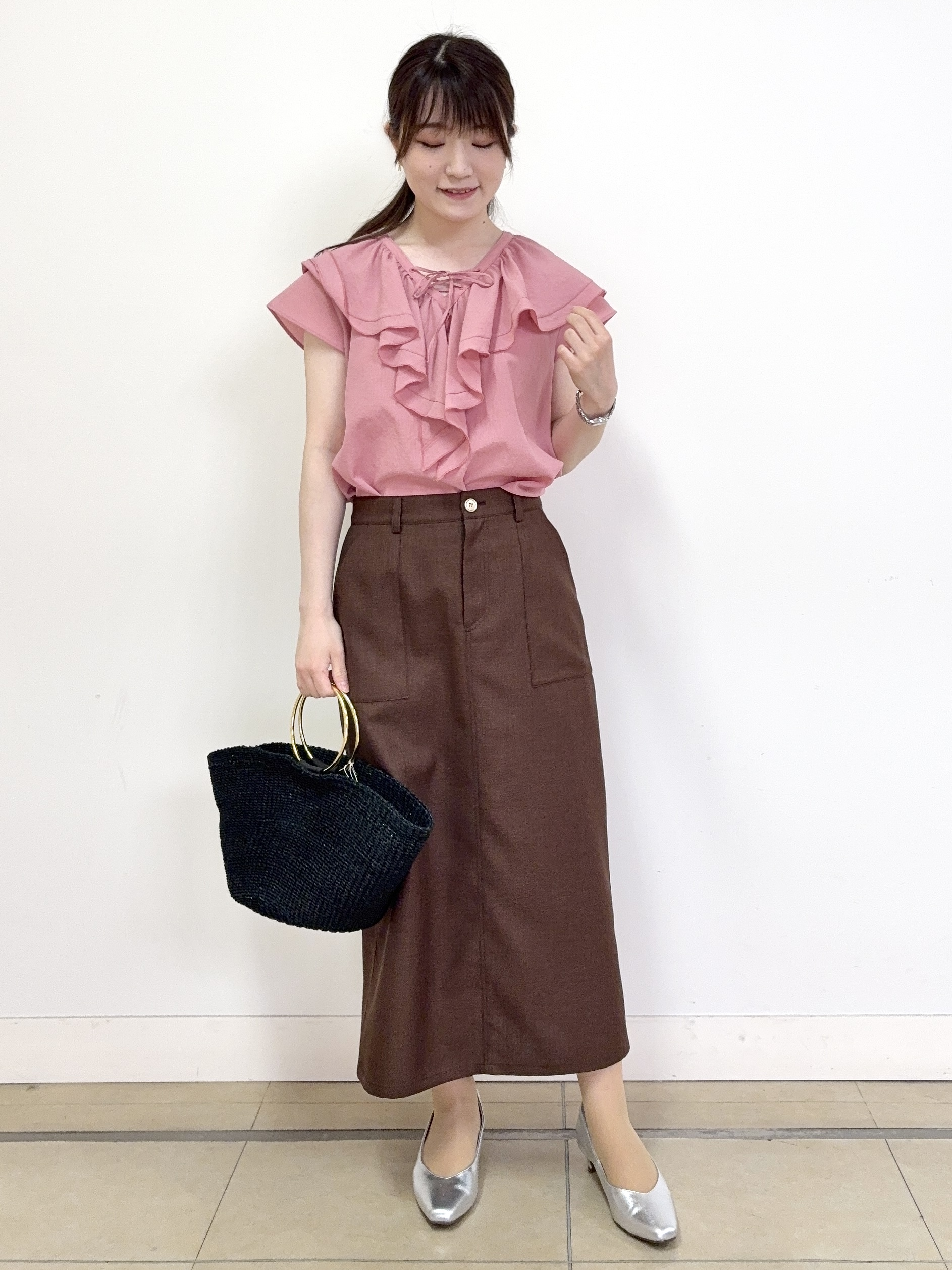 mikiさんの「Reflect｜【マシンウォッシャブル】フリルブラウス」を使ったコーディネート