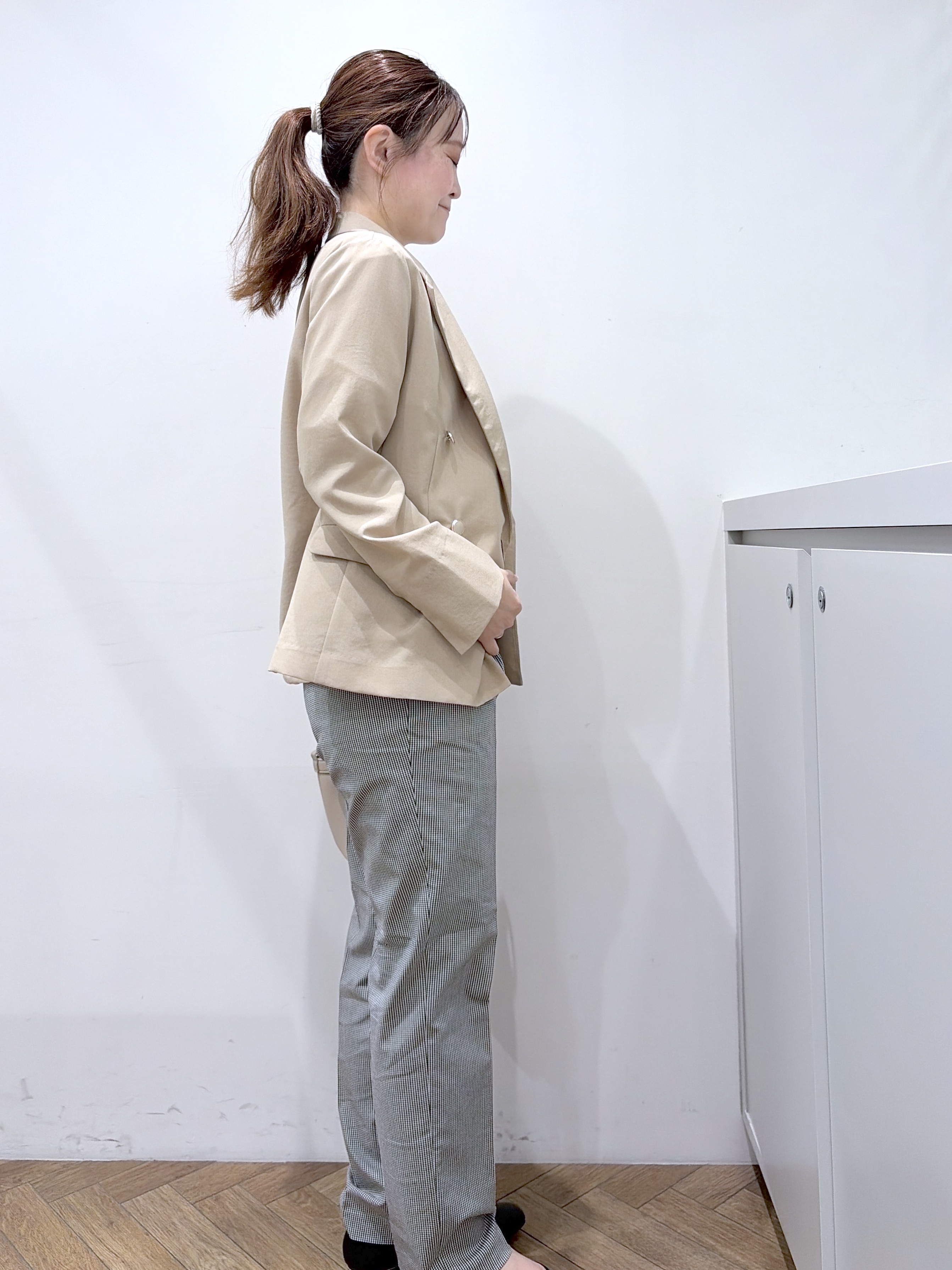 Junさんの「index｜《再入荷》ダブルブレストテーラードジャケット【接触冷感／吸水速乾／イージーアイロン／防シワ／洗濯機O」を使ったコーディネート