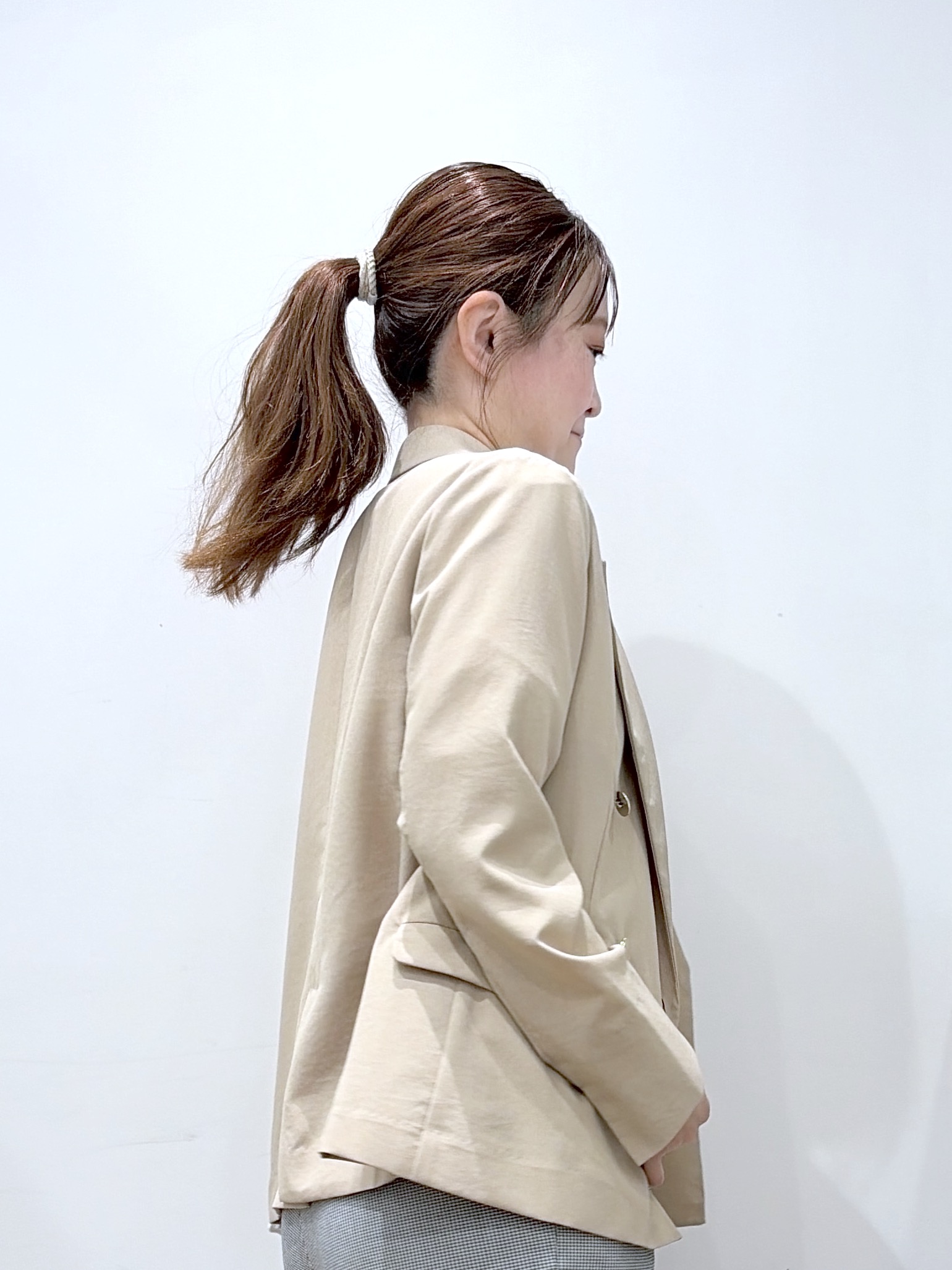Junさんの「index｜《再入荷》ダブルブレストテーラードジャケット【接触冷感／吸水速乾／イージーアイロン／防シワ／洗濯機O」を使ったコーディネート