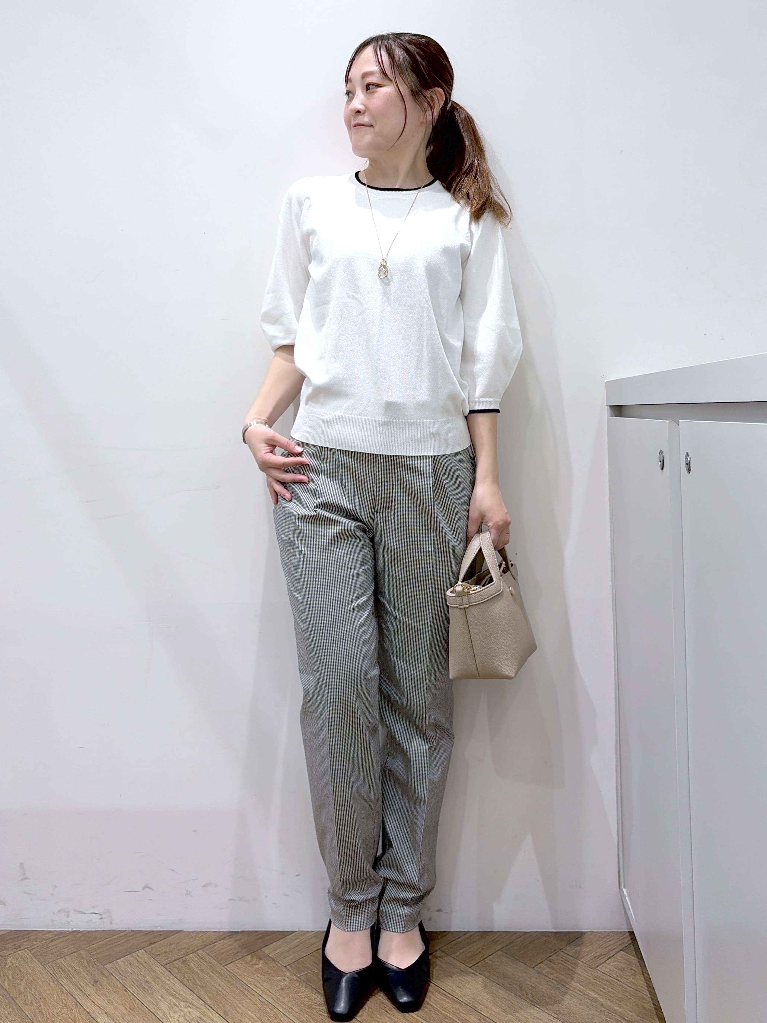 Junさんの「index｜《再入荷》ダブルブレストテーラードジャケット【接触冷感／吸水速乾／イージーアイロン／防シワ／洗濯機O」を使ったコーディネート