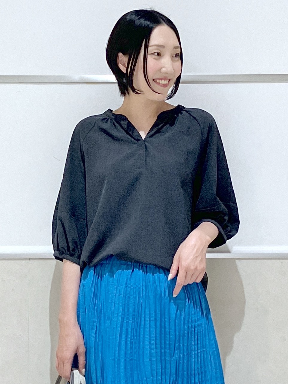 eriko さんの「Dessin｜【洗える】スキッパーライトブラウス」を使ったコーディネート