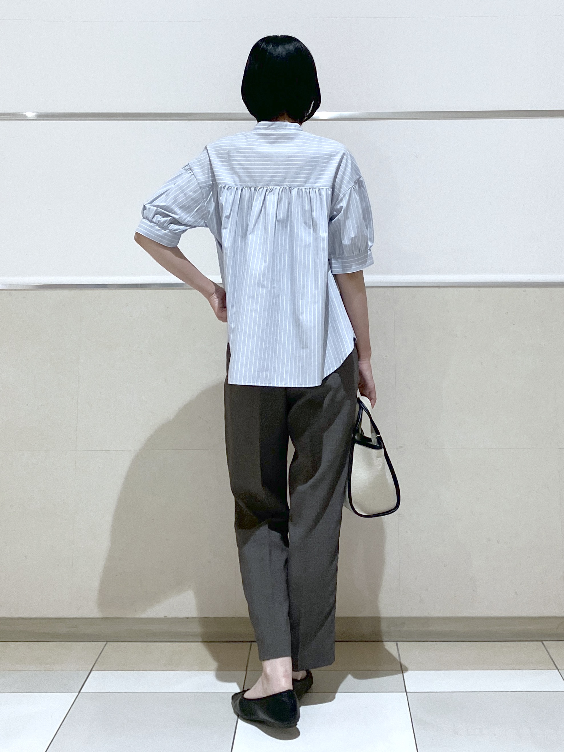 eriko さんの「Dessin｜【洗える】ストライプスキッパーシャツ」を使ったコーディネート