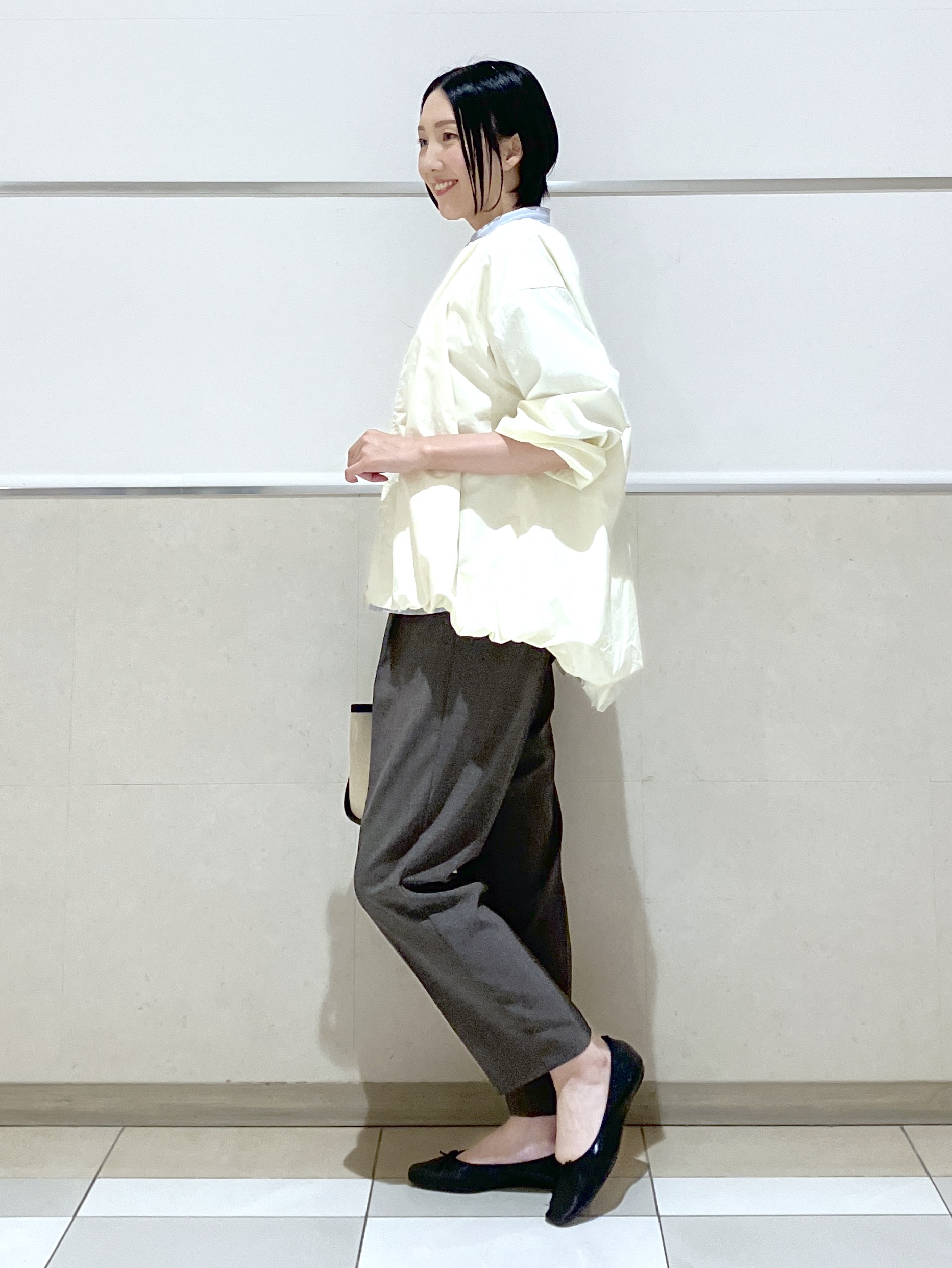 eriko さんの「Dessin｜【洗える】ストライプスキッパーシャツ」を使ったコーディネート