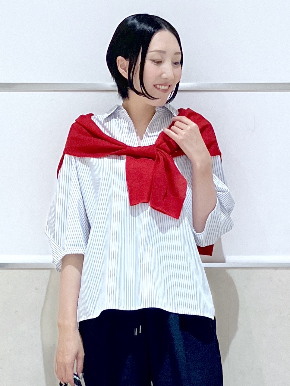 eriko さんの「Dessin｜【洗える】スキッパーシャツブラウス」を使ったコーディネート
