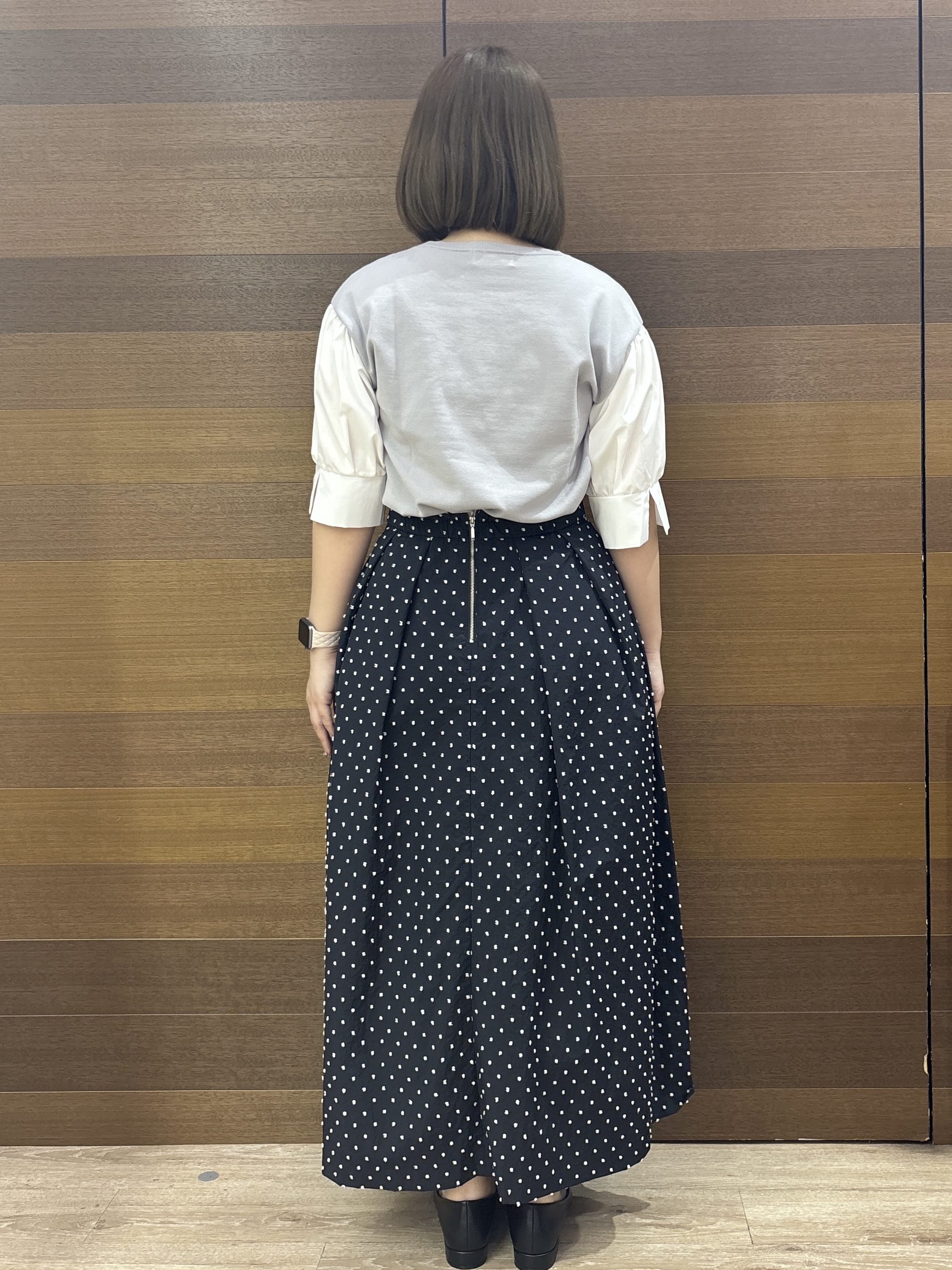 yumeさんの「OPAQUE.CLIP｜ボリュームスリーブドッキングニット」を使ったコーディネート