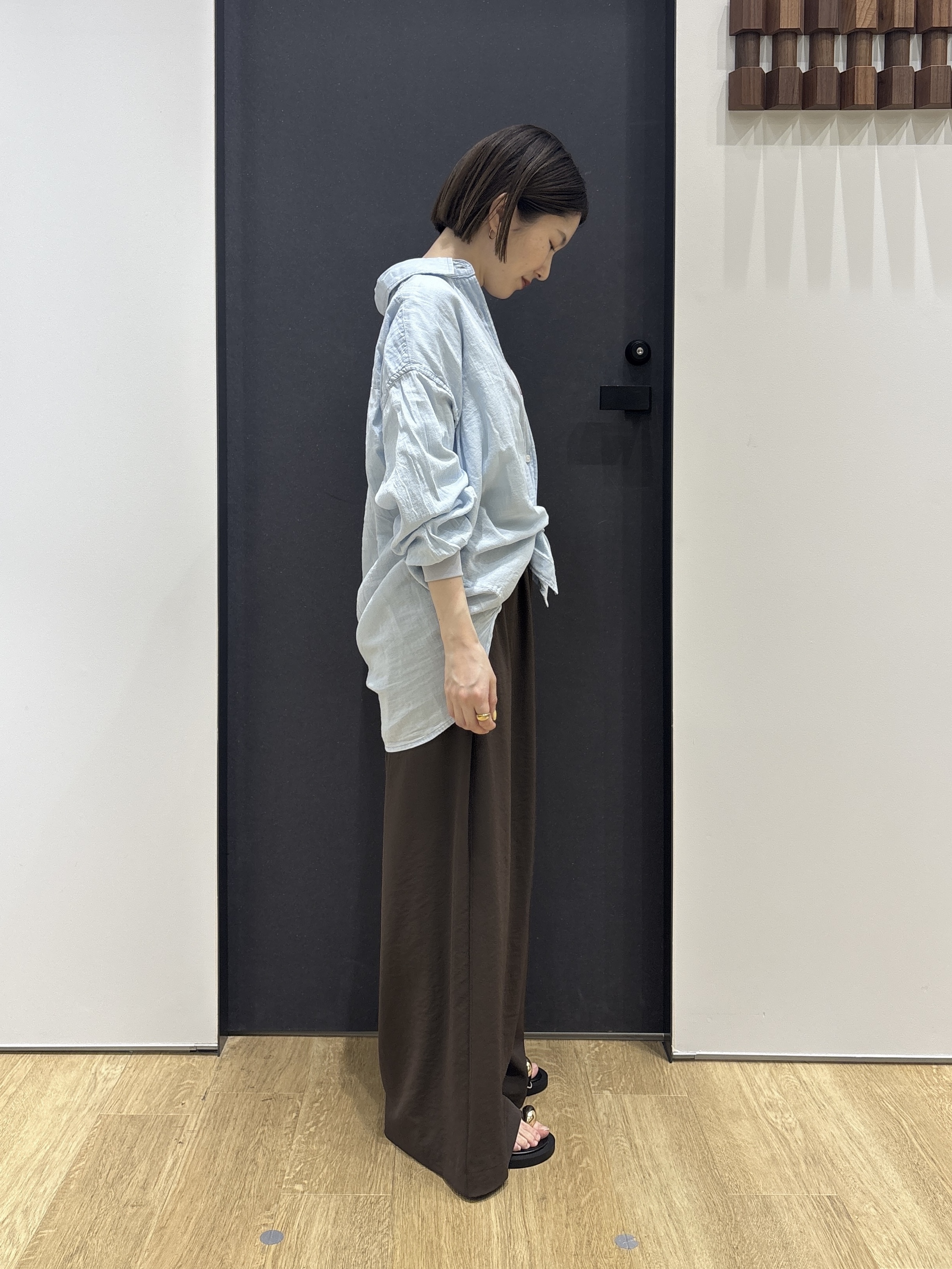 risaさんの「Dessin｜【セットアップ可/洗える】2オンスシアーデニムシャツ」を使ったコーディネート