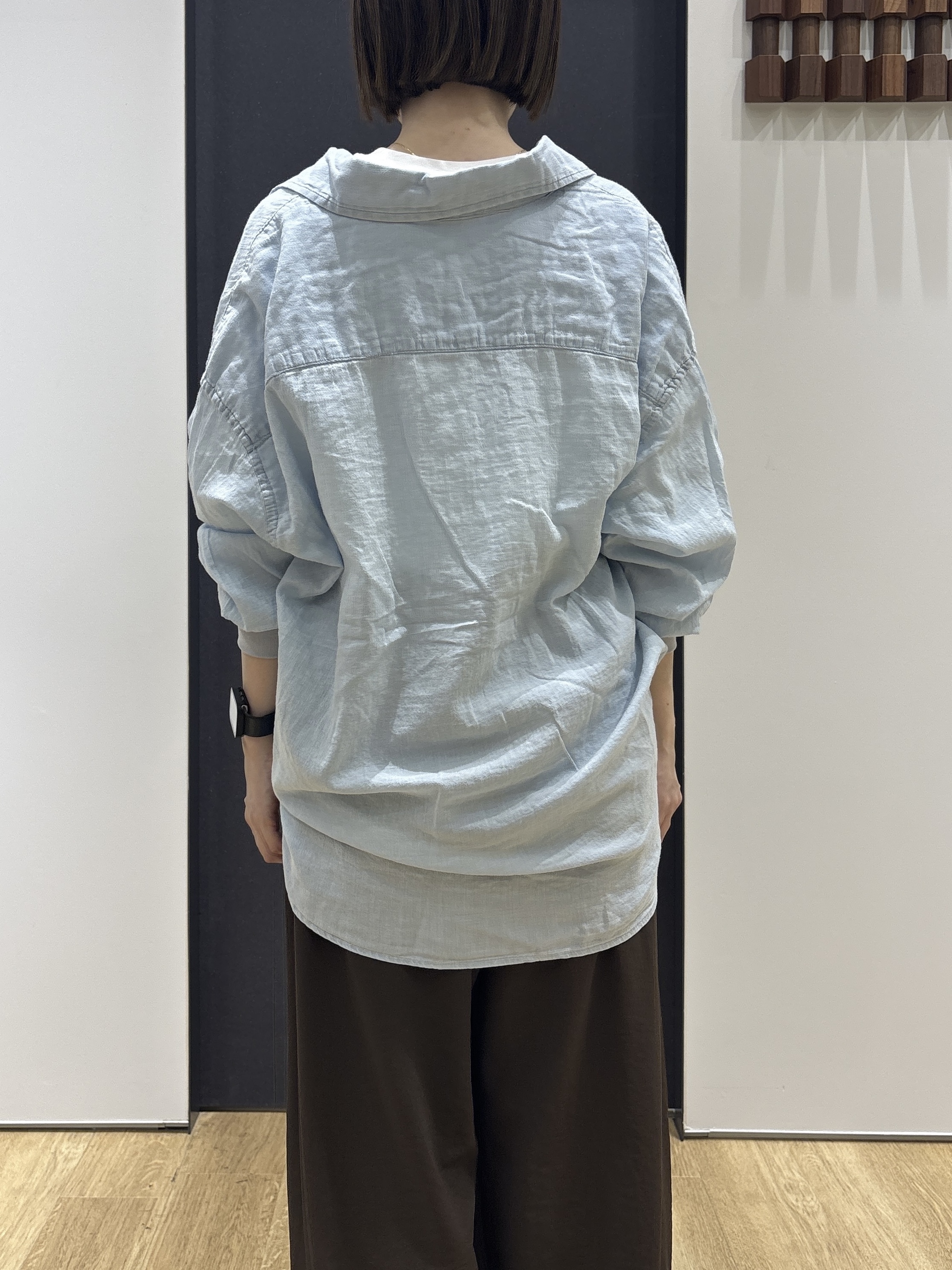 risaさんの「Dessin｜【セットアップ可/洗える】2オンスシアーデニムシャツ」を使ったコーディネート