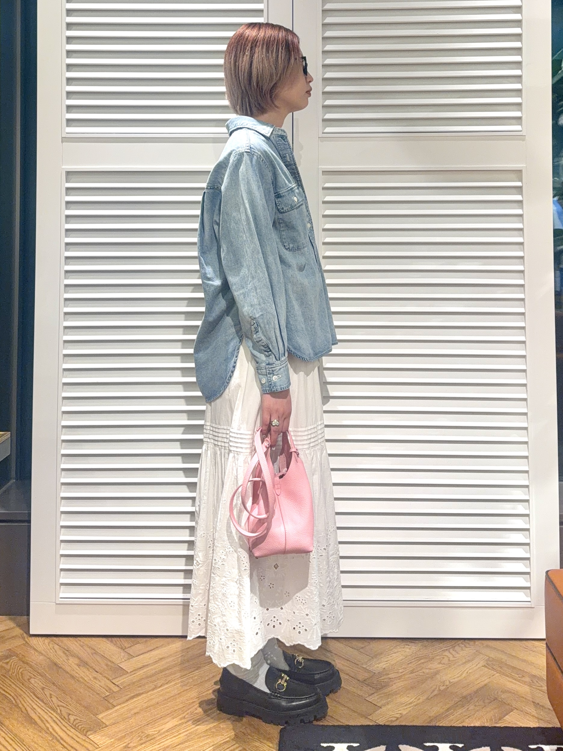 renaさんの「DRESSTERIOR｜◆【otonaMUSE5月号掲載】コットンシルクマルチボーダーニット」を使ったコーディネート