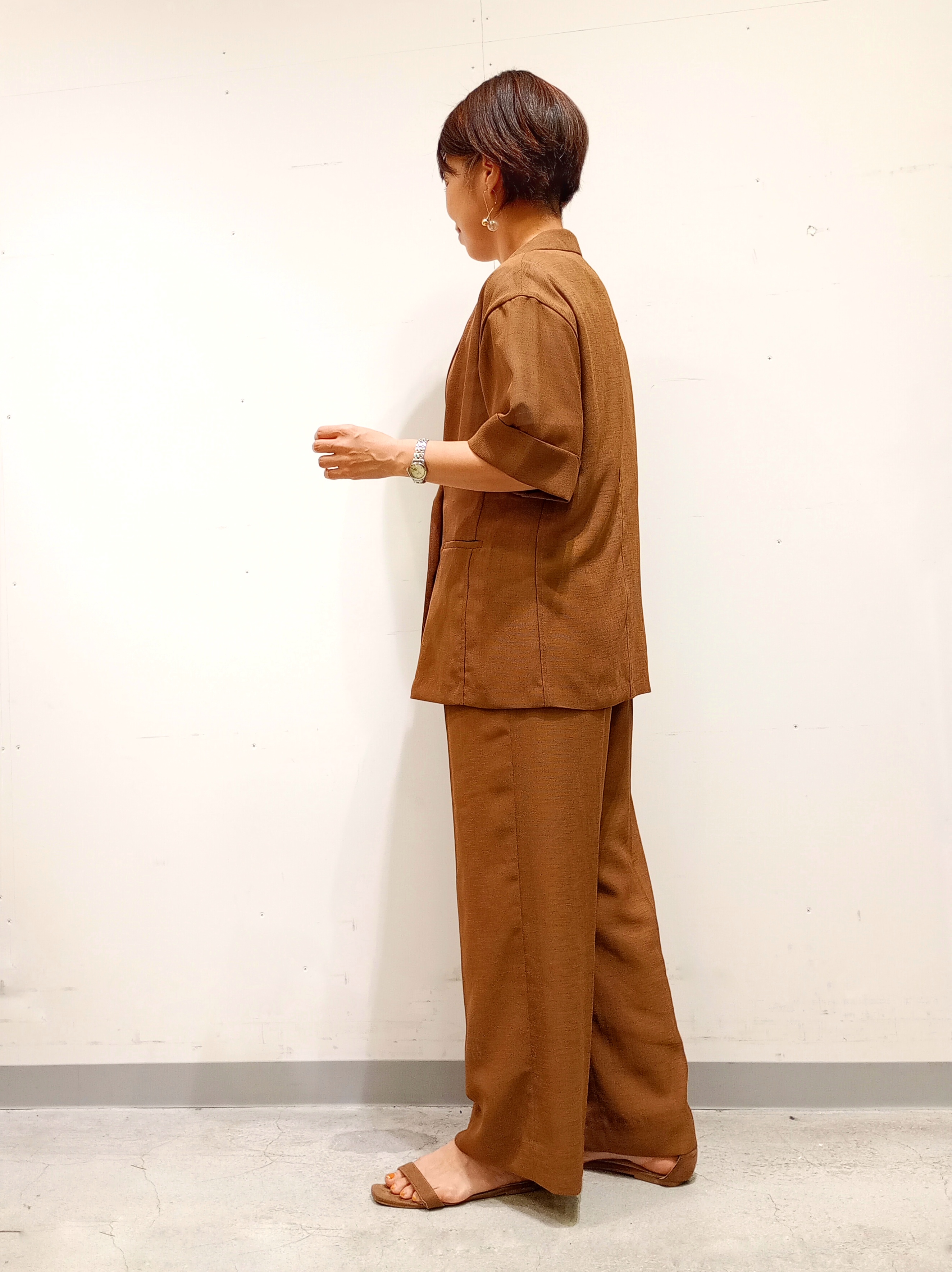 Kさんの「INDIVI｜【洗える／メッシュ素材／SETUP可能】半袖シアージャケット」を使ったコーディネート