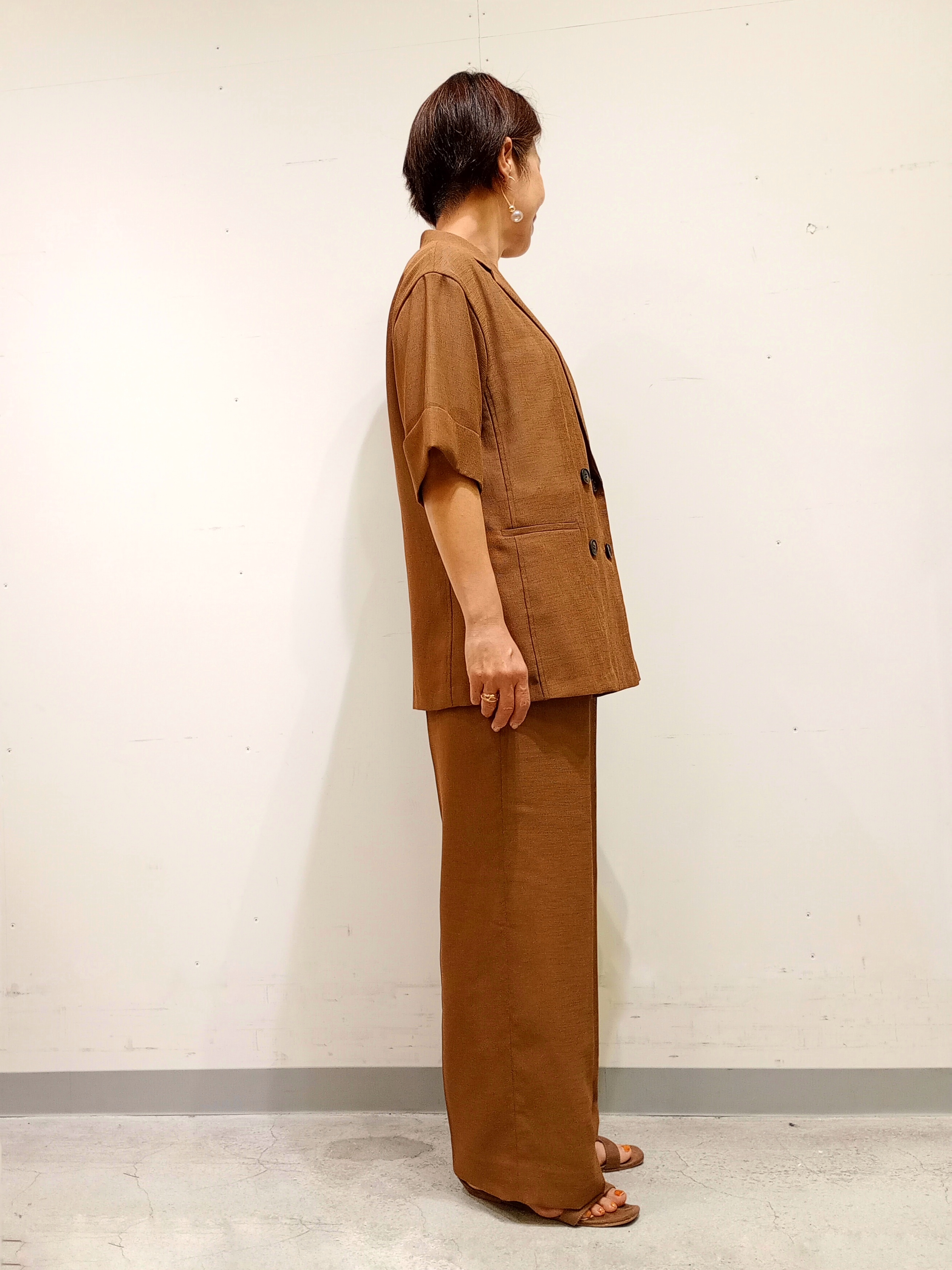 Kさんの「INDIVI｜【洗える／メッシュ素材／SETUP可能】半袖シアージャケット」を使ったコーディネート