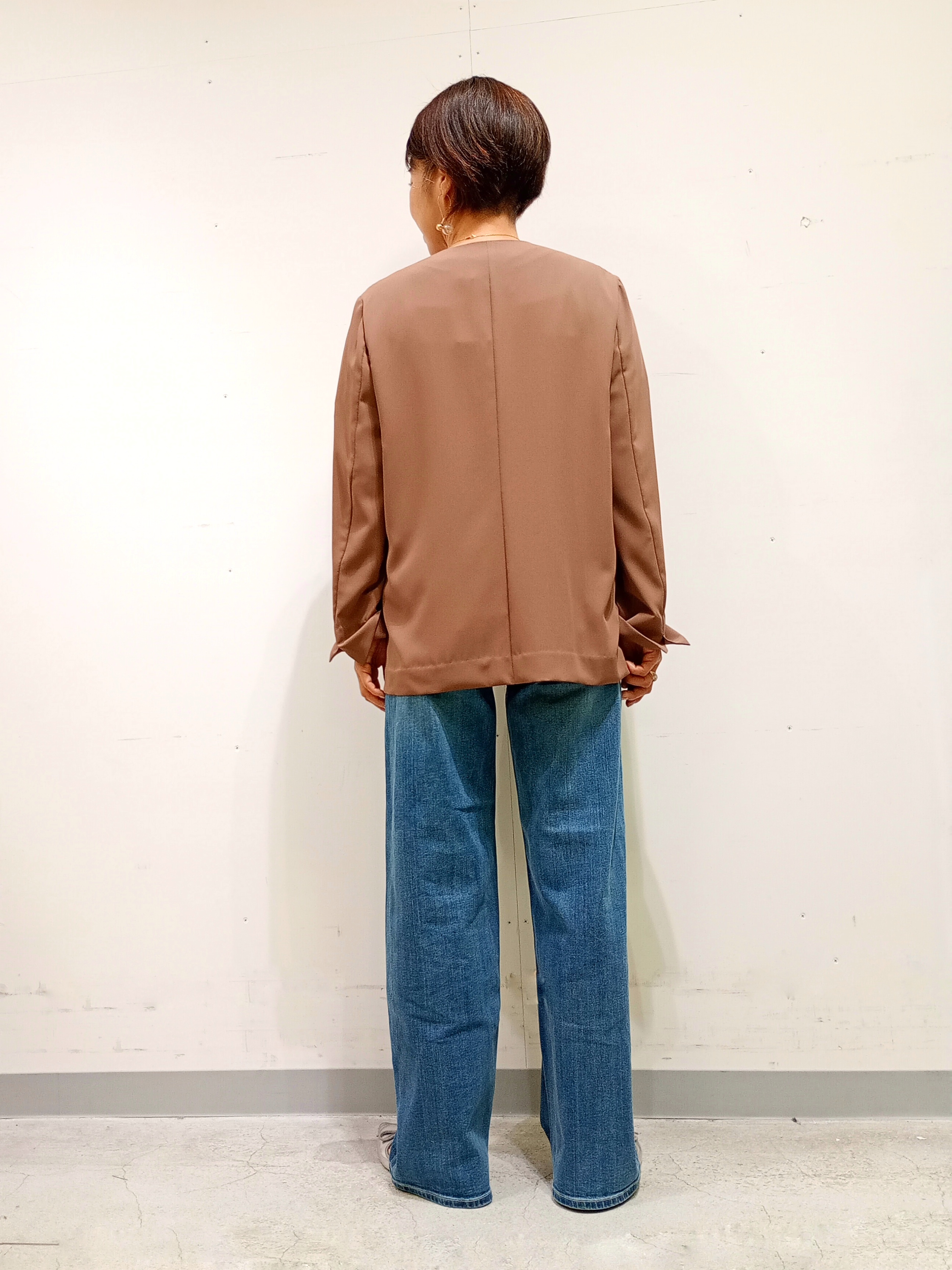 Kさんの「INDIVI｜【接触冷感／透湿／着る日傘】ノーカラージャケット」を使ったコーディネート