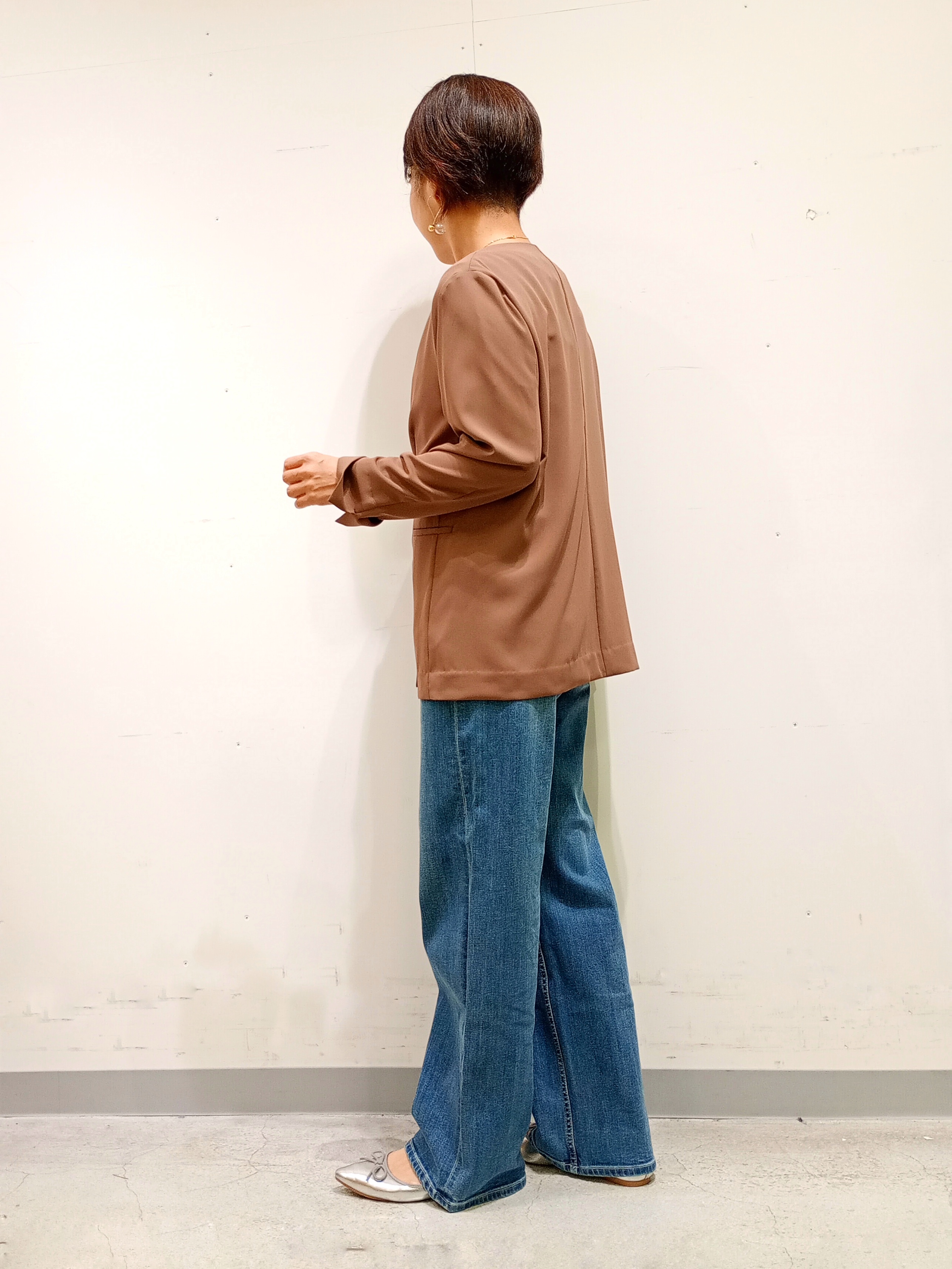 Kさんの「INDIVI｜【接触冷感／透湿／着る日傘】ノーカラージャケット」を使ったコーディネート