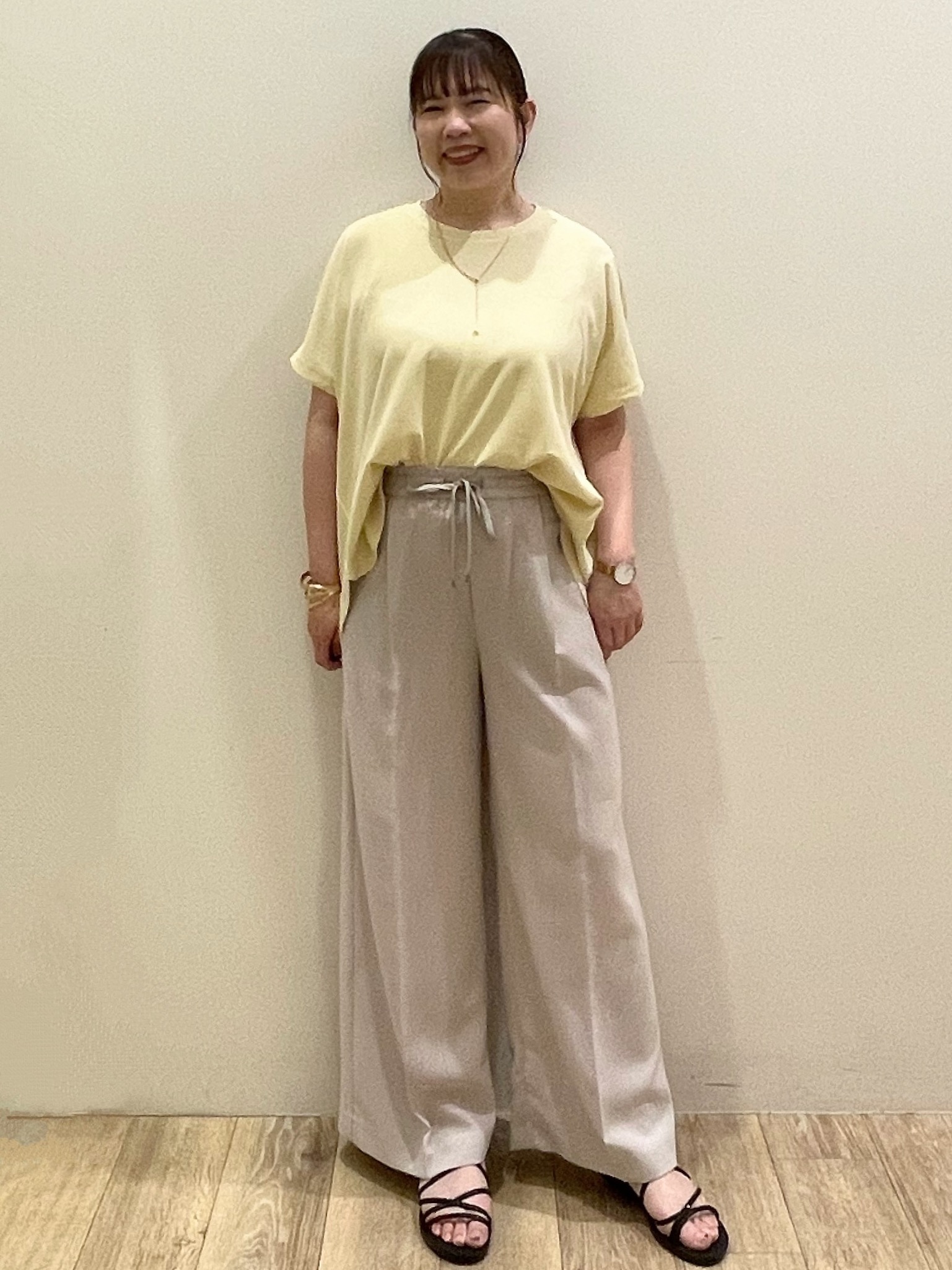 Keiさんの「index｜【UV／吸水速乾】リラクシードルマントップス／セットアップ対応可《洗濯機OK》」を使ったコーディネート