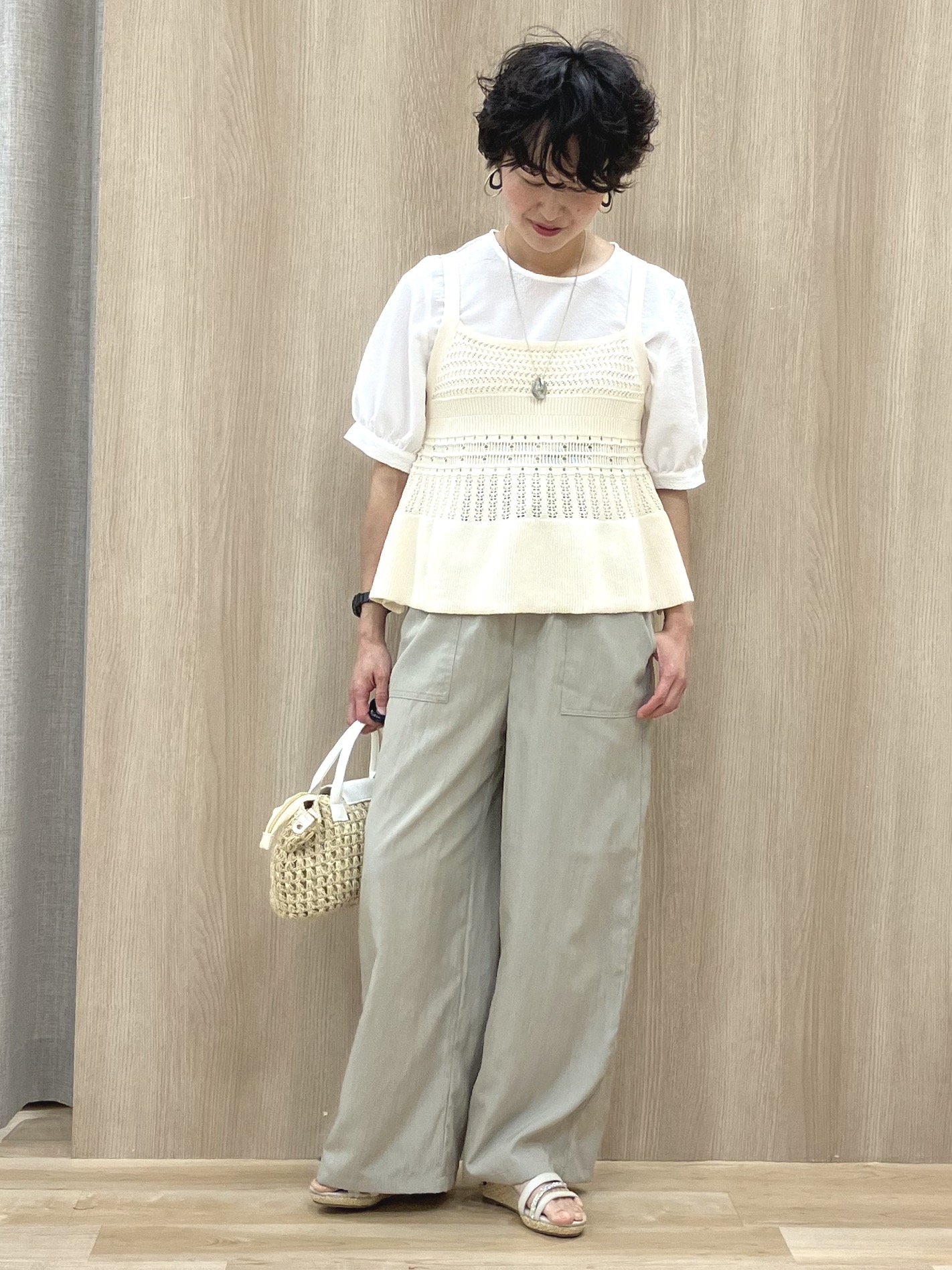 Keiさんの「grove｜人気急上昇！【貴島明日香さん着用】軽やかにゆれる、ティアードスカート」を使ったコーディネート