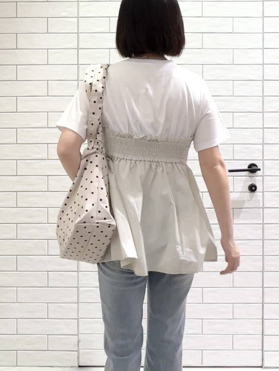 しおりさんの「OPAQUE.CLIP｜ビスチェドッキングカットソー【洗濯機OK】」を使ったコーディネート