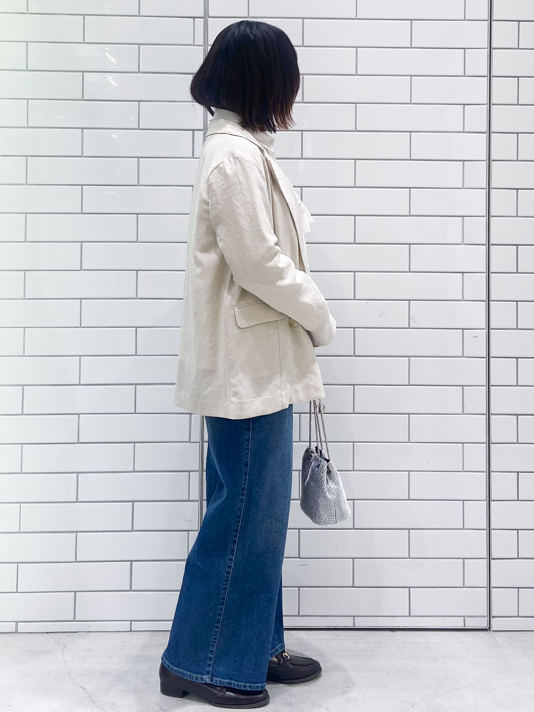 kimiさんの「OPAQUE.CLIP｜【UV／接触冷感】ダブルブレストジャケット《防シワ加工／洗える》」を使ったコーディネート