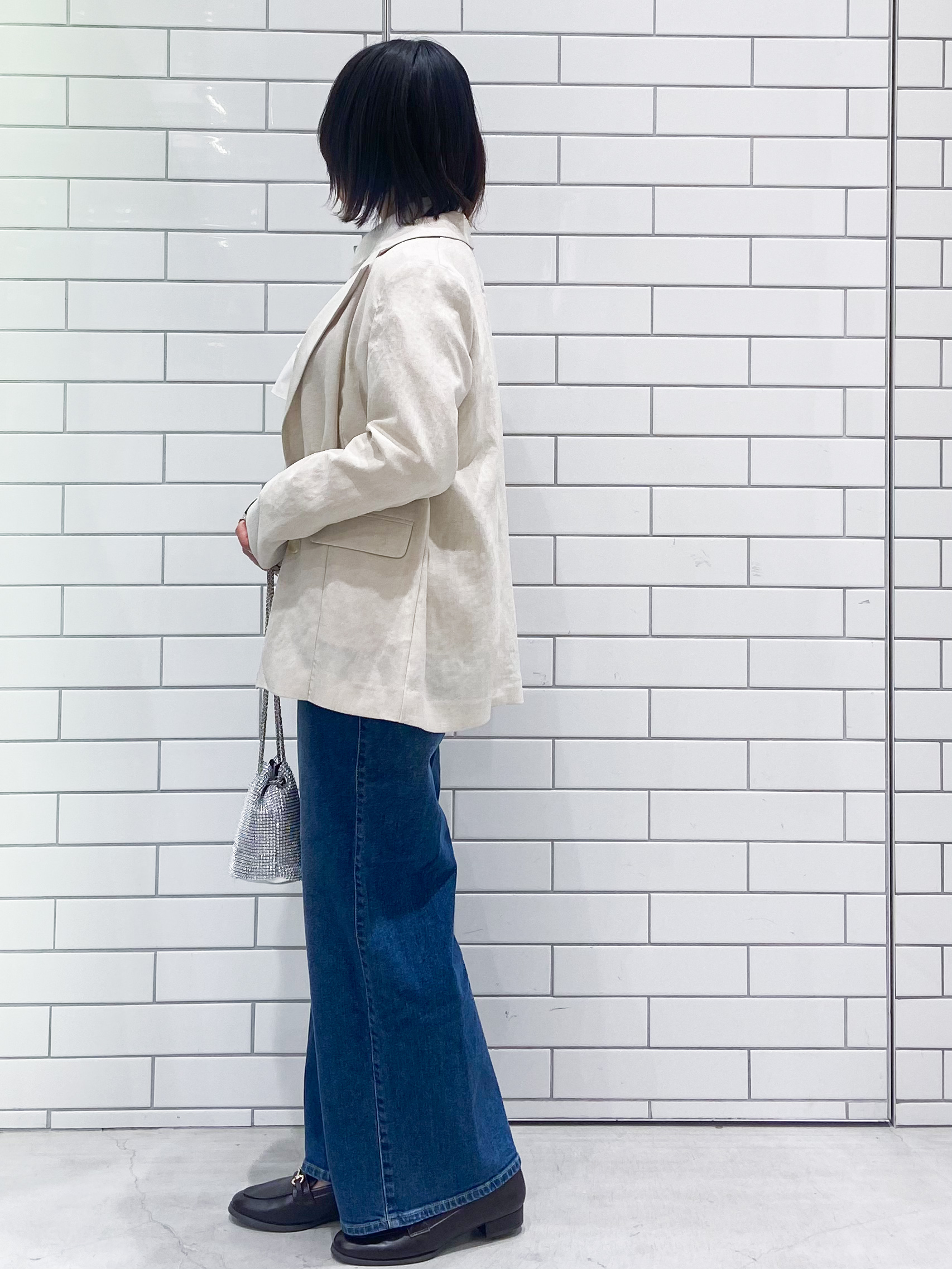 kimiさんの「OPAQUE.CLIP｜【UV／接触冷感】ダブルブレストジャケット《防シワ加工／洗える》」を使ったコーディネート