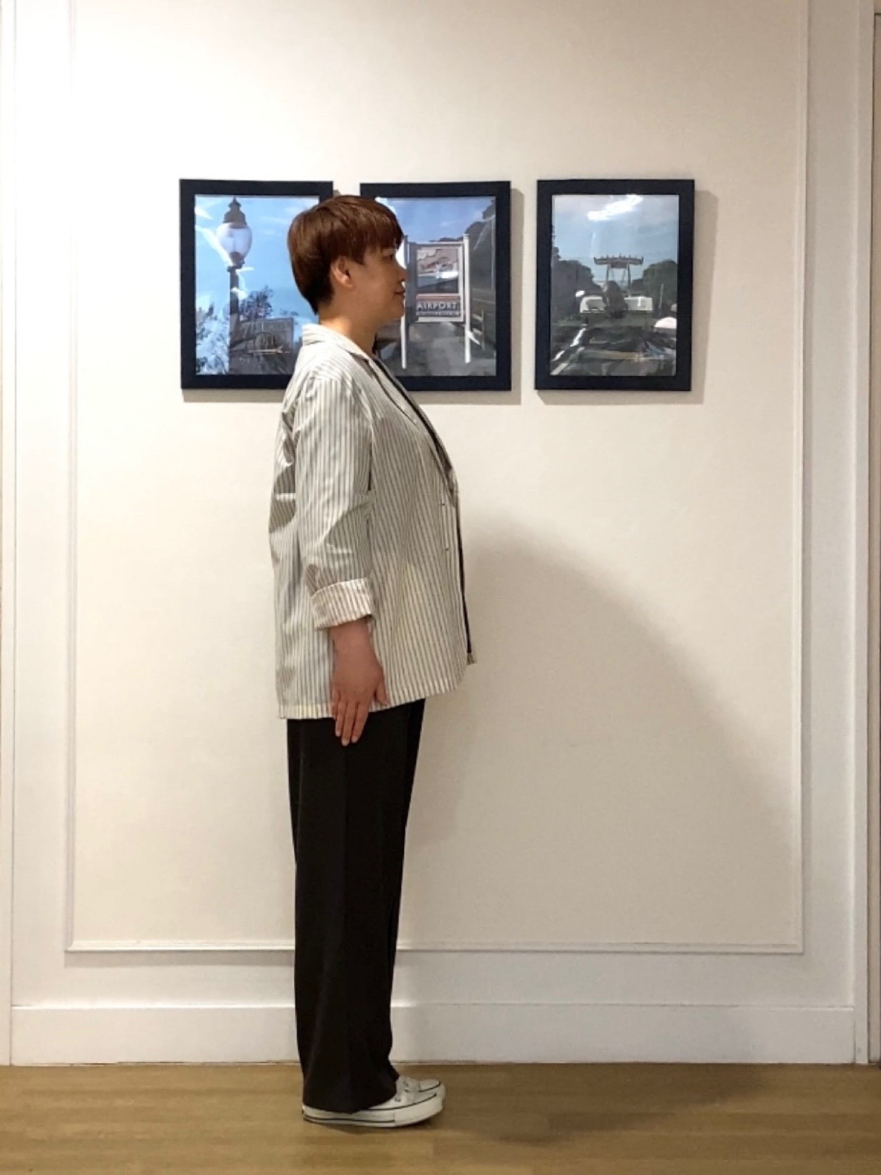 Hiroさんの「Dessin｜【セットアップ可/洗える】ストライプシャツジャケット」を使ったコーディネート