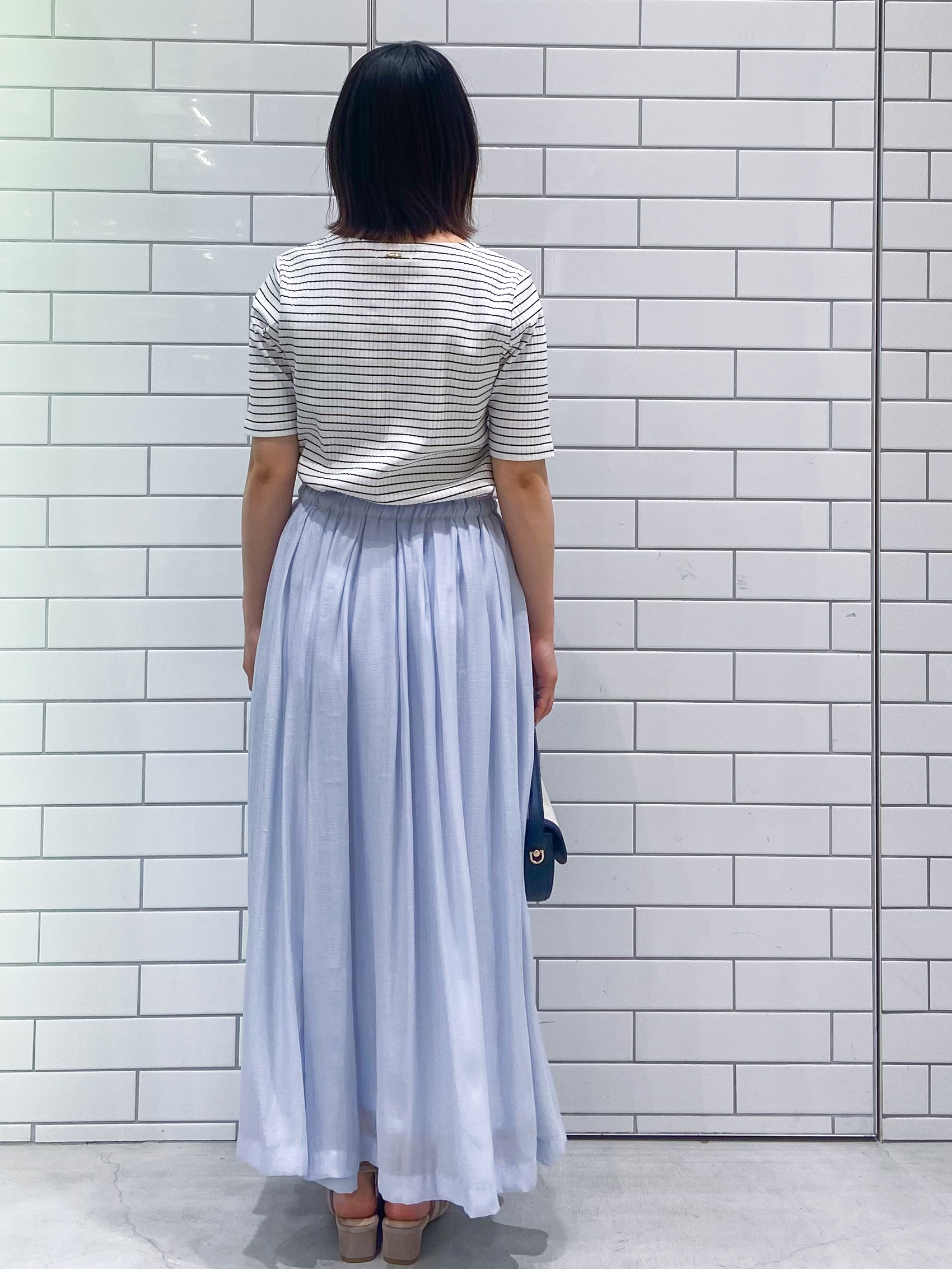 kimiさんの「OPAQUE.CLIP｜ベーシックリブボートネックカットソー【洗濯機OK】」を使ったコーディネート