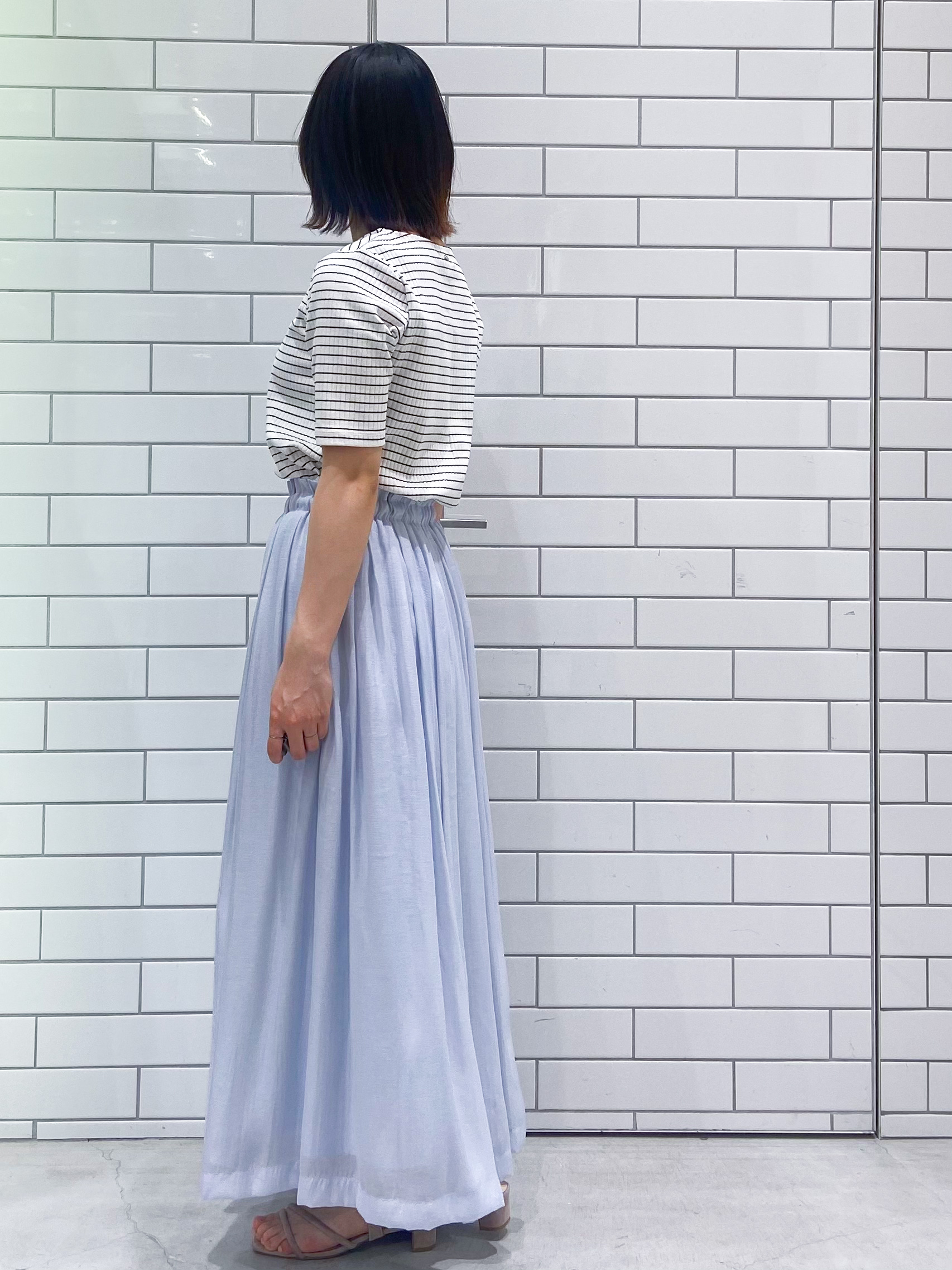 kimiさんの「OPAQUE.CLIP｜ベーシックリブボートネックカットソー【洗濯機OK】」を使ったコーディネート