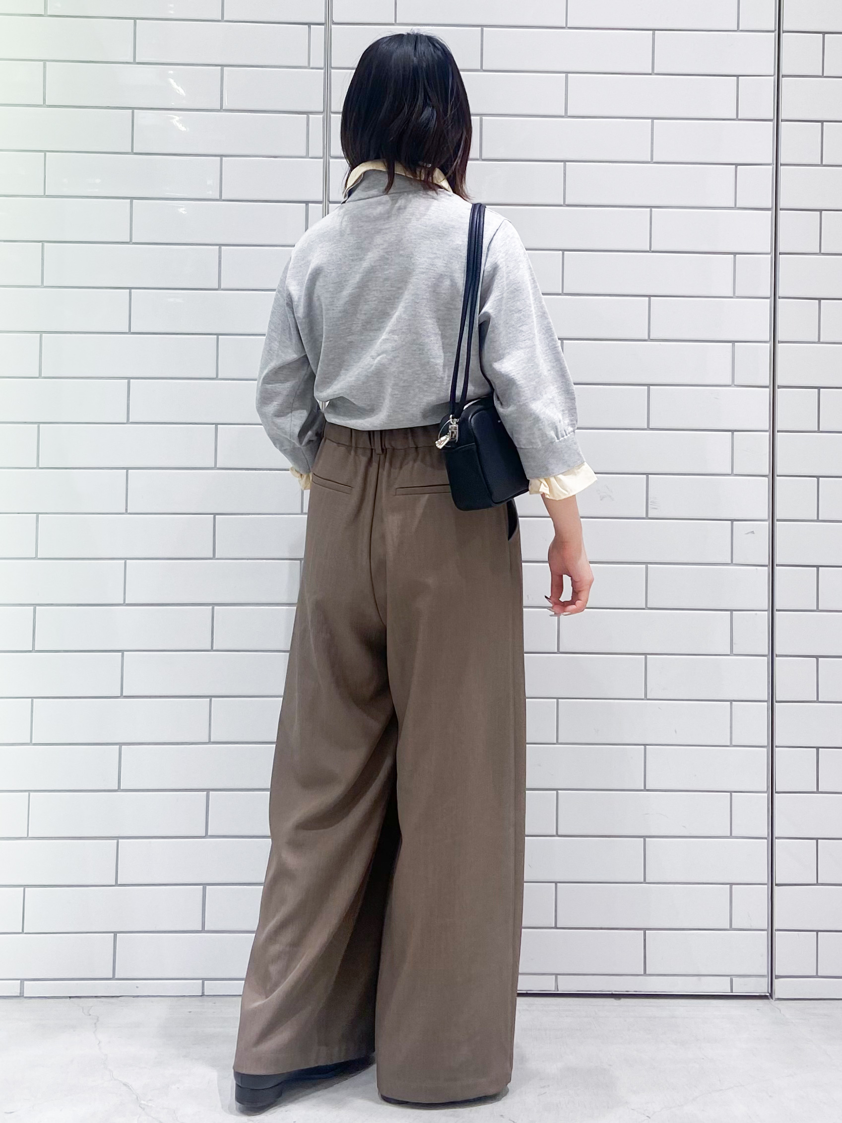 kimiさんの「OPAQUE.CLIP｜シャツレイヤード風ポロニット【洗濯機OK】」を使ったコーディネート