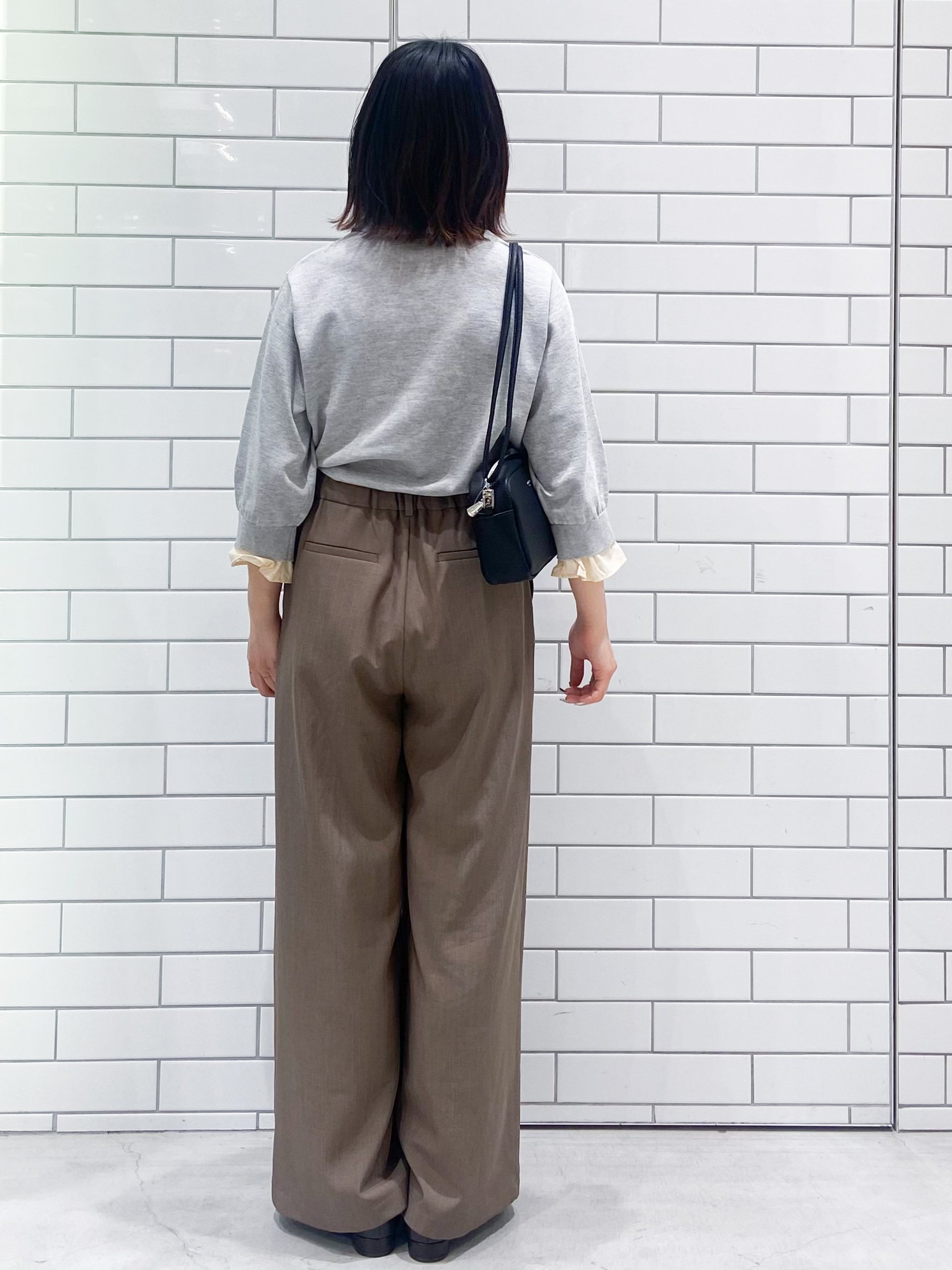 kimiさんの「OPAQUE.CLIP｜シャツレイヤード風ポロニット【洗濯機OK】」を使ったコーディネート