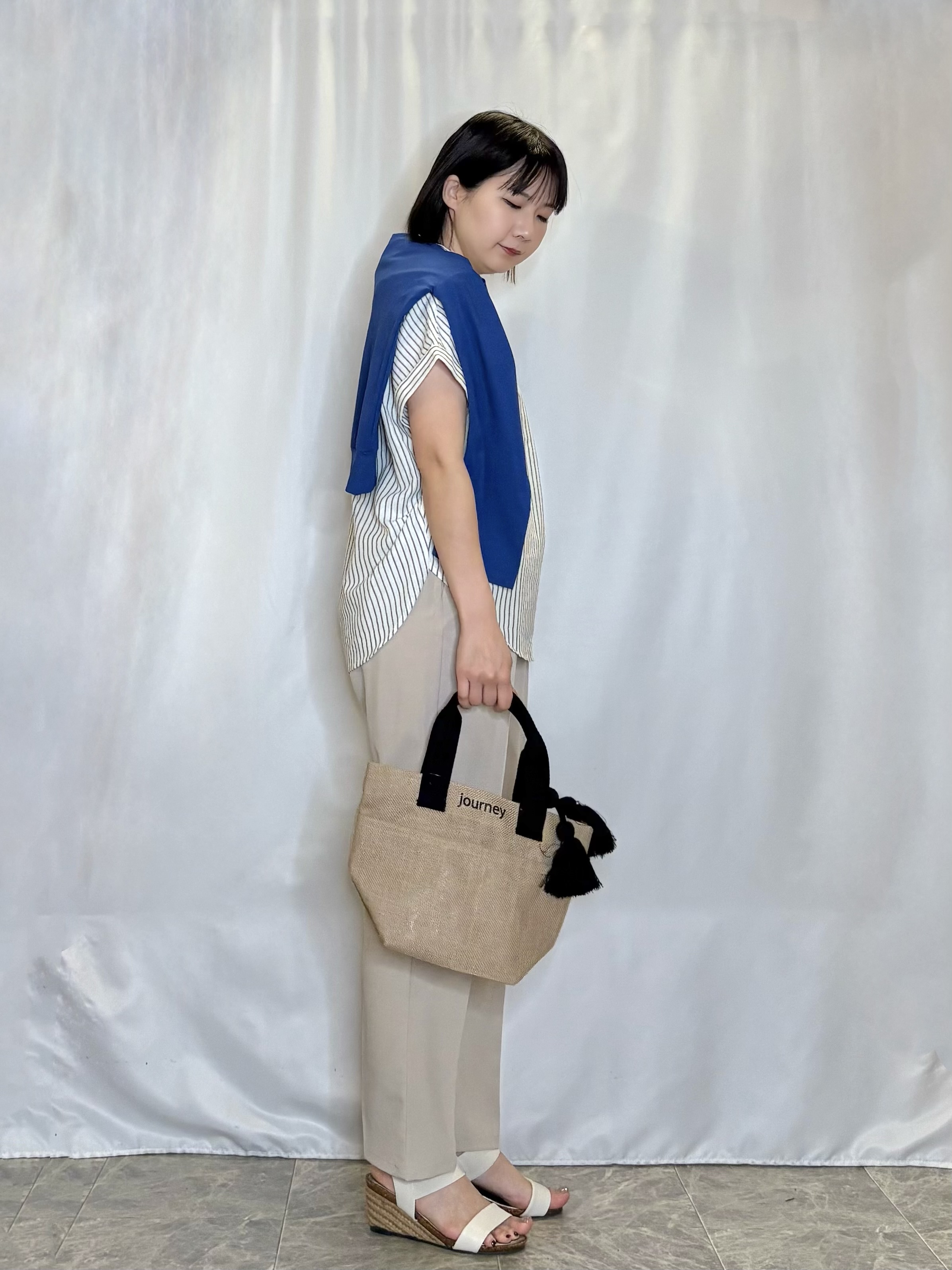 ネリさんの「SHOO･LA･RUE｜【UV/S-LL】着ごこちなめらか カノコ編みカーディガン」を使ったコーディネート