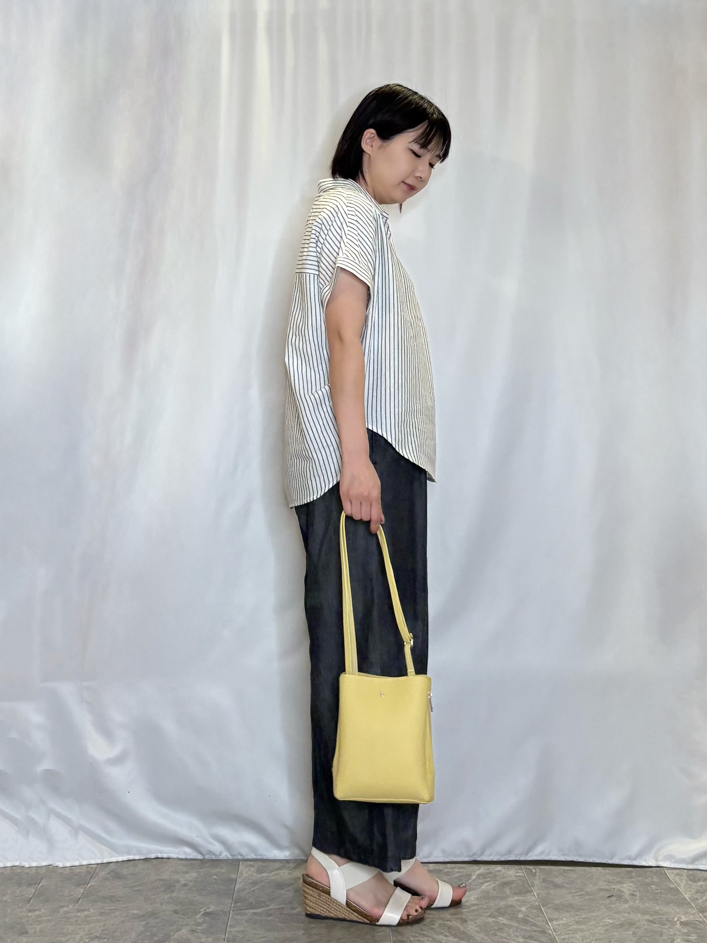 ネリさんの「SHOO･LA･RUE｜【UV/吸水速乾/抗菌防臭】インせず着られる フレンチリネンスキッパーシャツ」を使ったコーディネート
