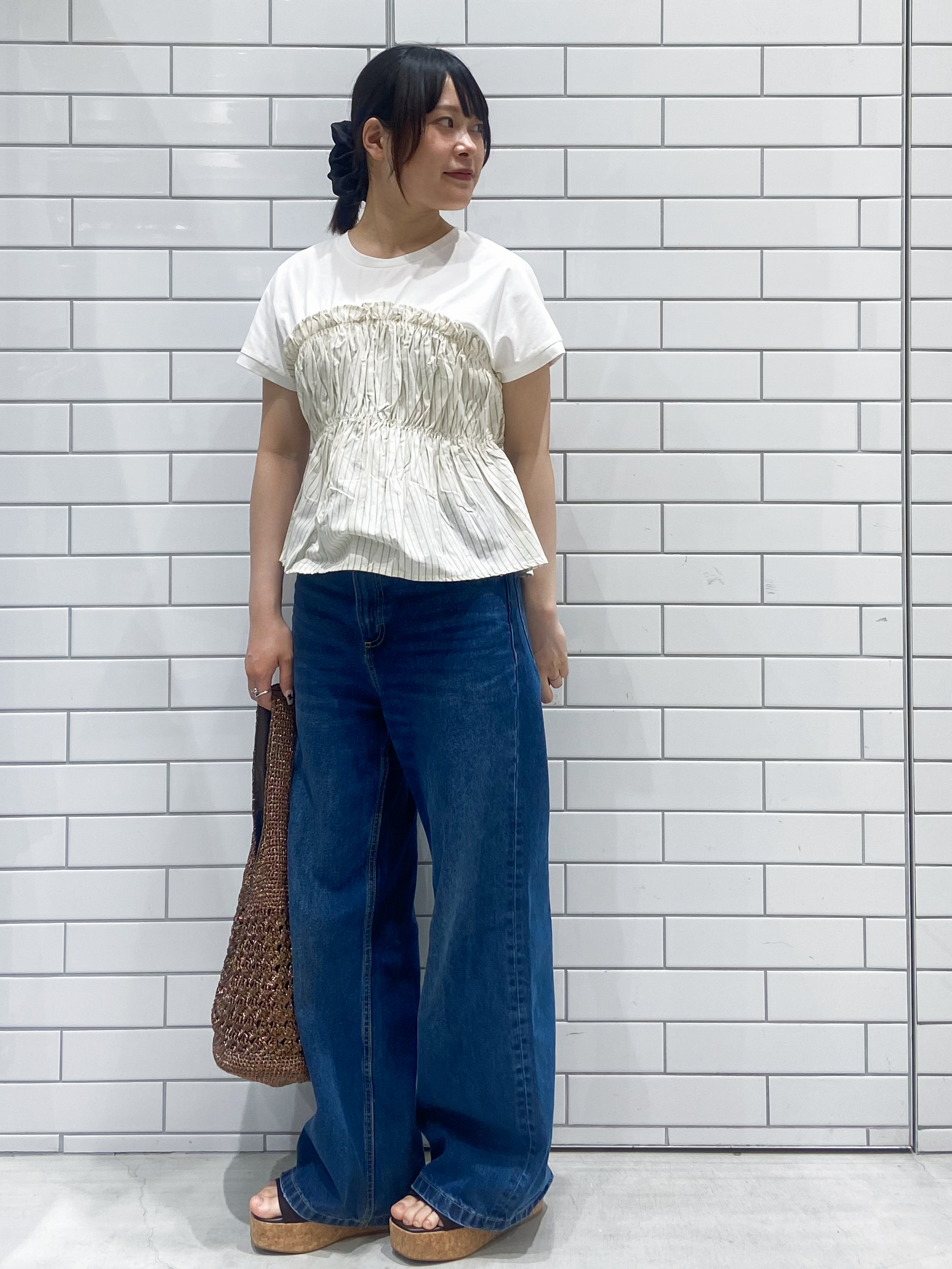 kimiさんの「OPAQUE.CLIP｜ビスチェドッキングTシャツ【洗濯機OK】」を使ったコーディネート