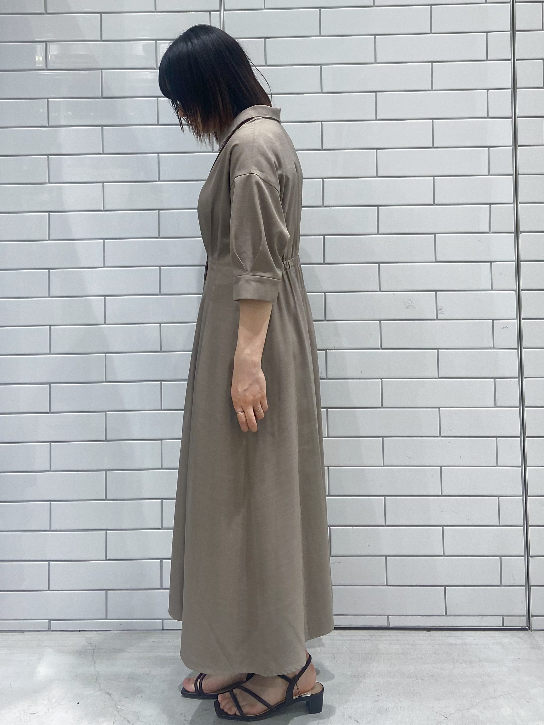 kimiさんの「OPAQUE.CLIP｜ウエストタック フレアワンピース【洗濯機OK／イージーアイロン】」を使ったコーディネート